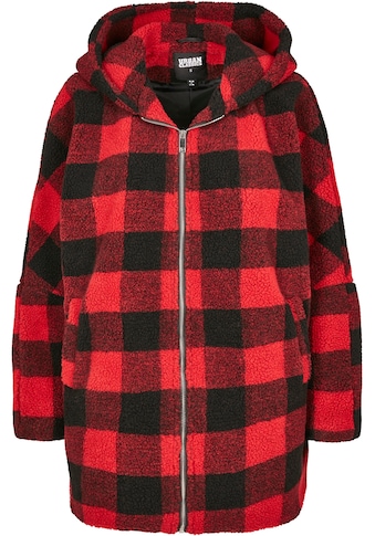 Winterjacke »Urban Classics Damen Ladies Hooded Oversized Check Sherpa Jacket«, (1...