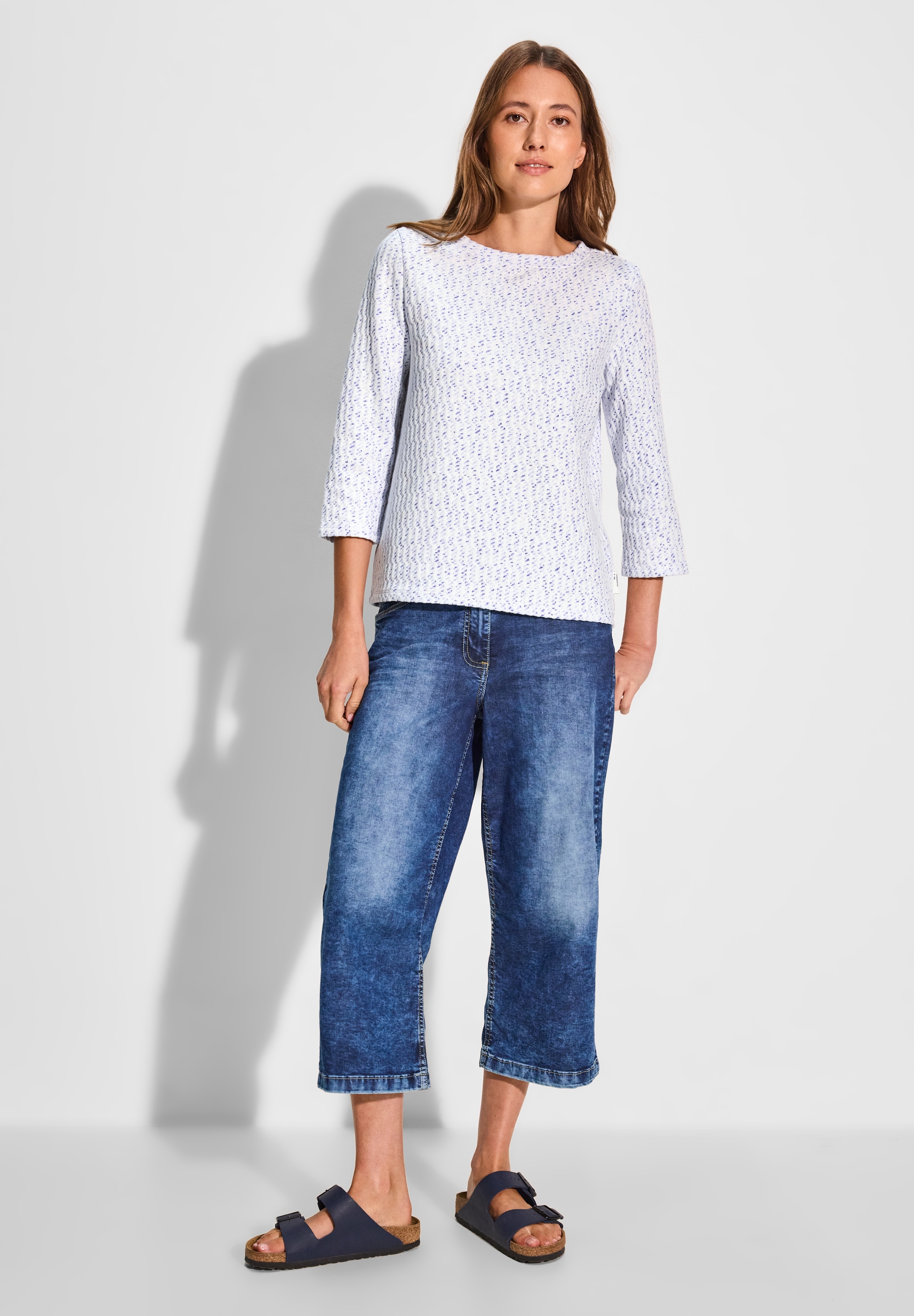 Cecil Langarmshirt, in Melange Optik