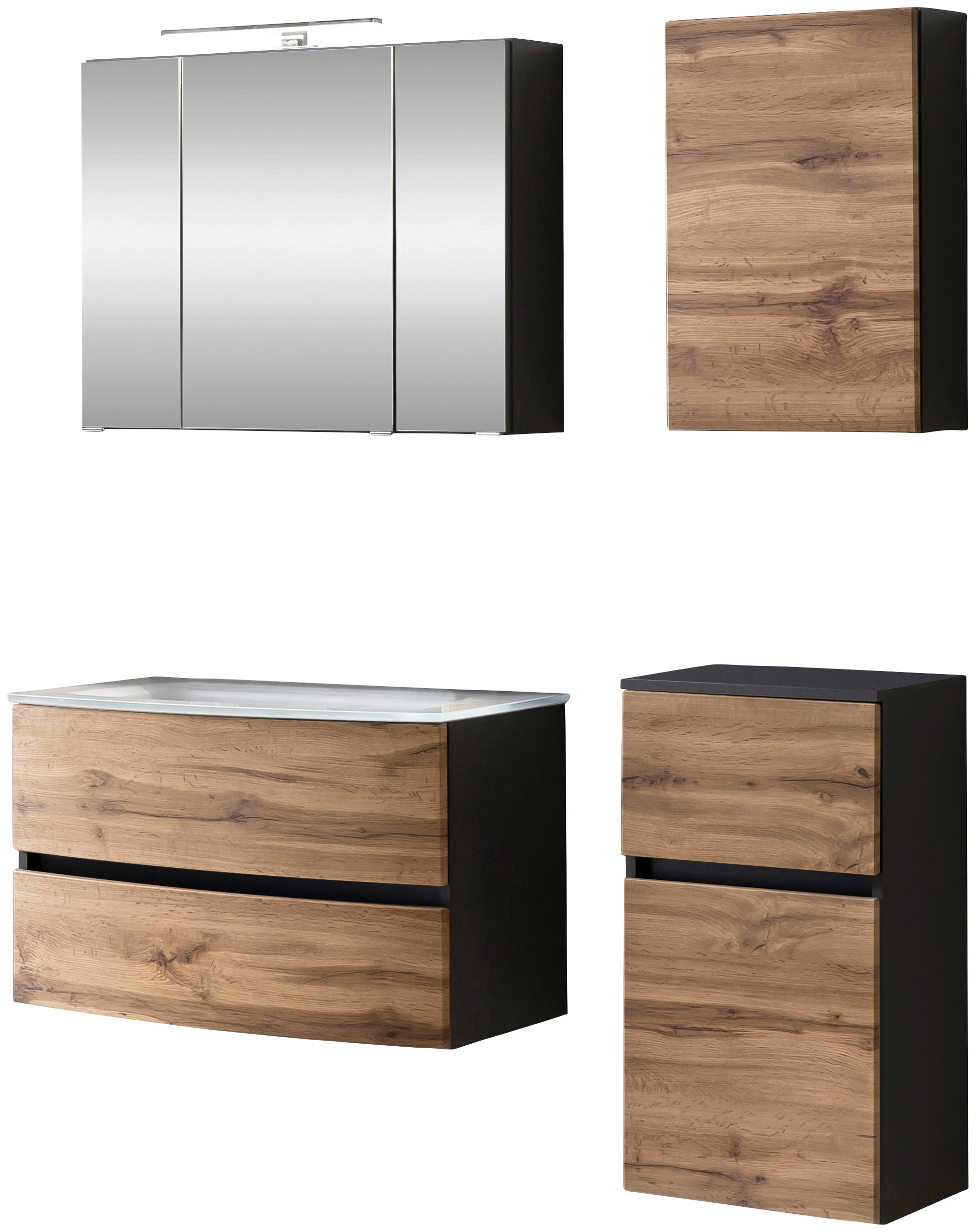 welltime Badezimmer-Set "Kaunas" Set, 4 Stk. tlg. Breite 120 cm, Soft Close günstig online kaufen