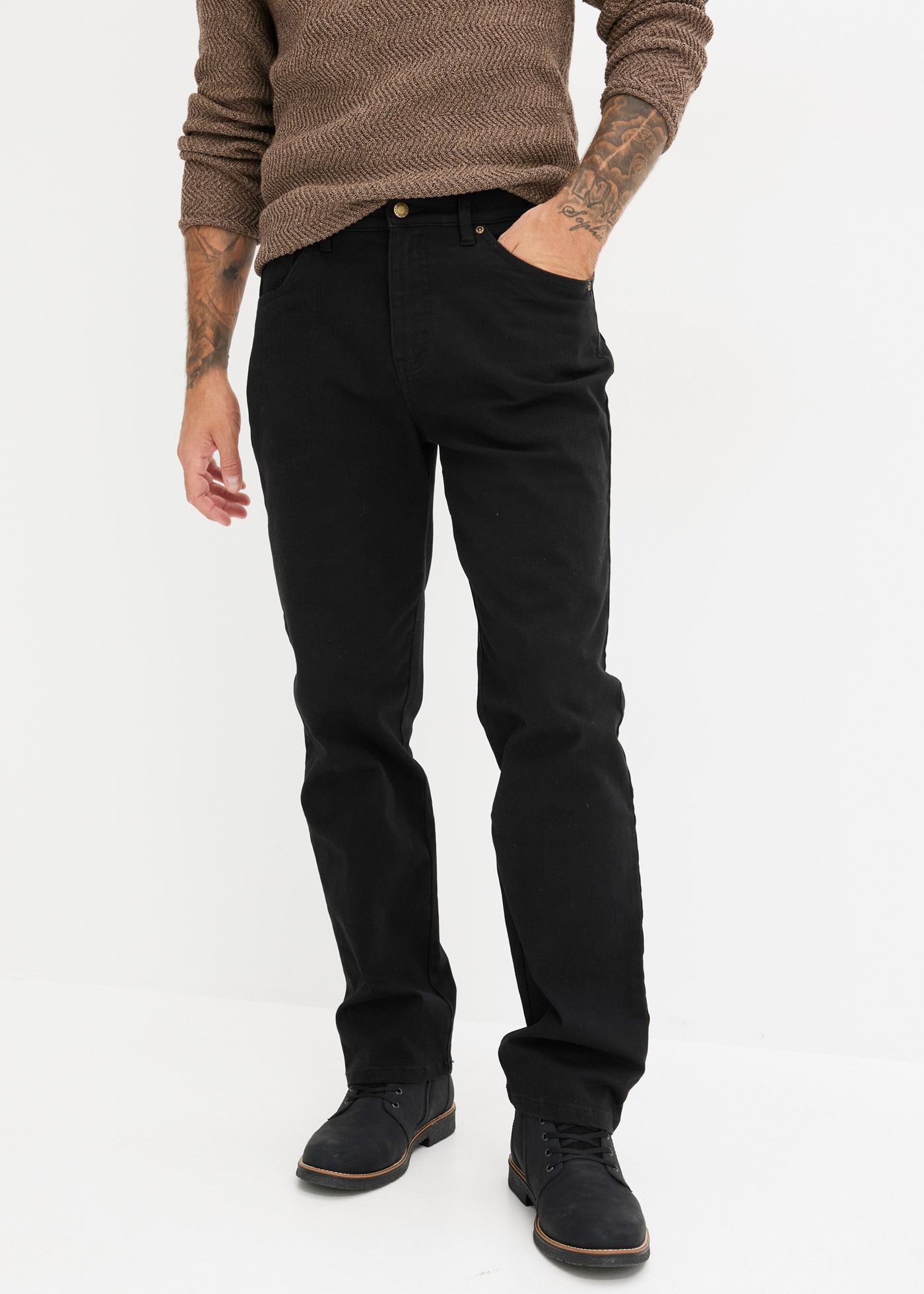 bonprix "Classic Fit Stretch-Jeans, Straight" klassische Passform, aus Baumwolle mit Elasthan