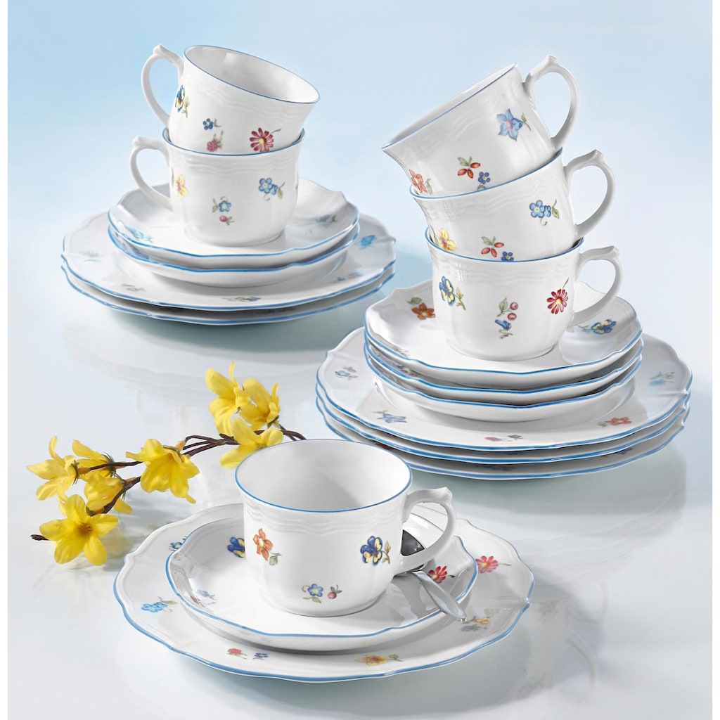 Seltmann Weiden Kaffeeservice »Geschirr-Set, Service Sonate Streublume«, (Set, 18 tlg.)