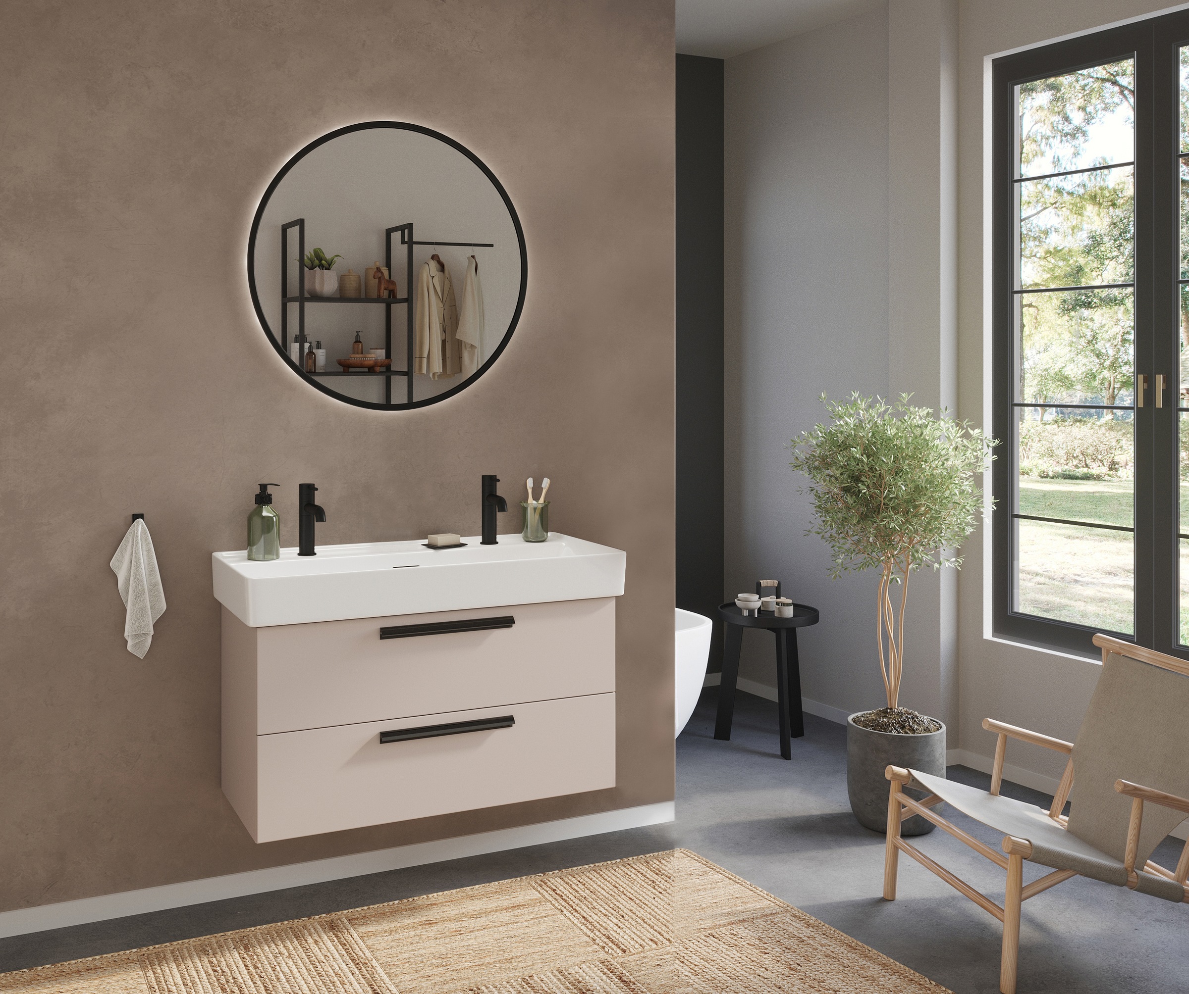 welltime Badmöbel-Set "SALVADA, 2tlg-Set, gedämpfte Scharniere, Softclose, günstig online kaufen