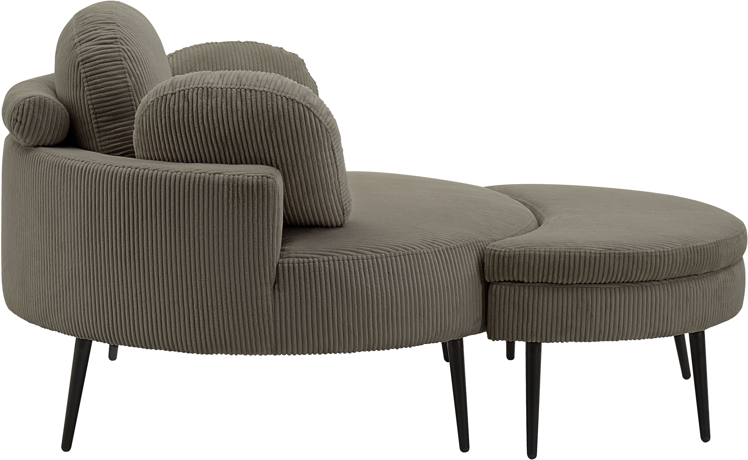 OTTO home Loveseat »Riko« Rückenstütze verstellbar, inklusive Stauraumhocker