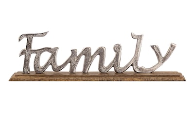 my home Deko-Schriftzug »Family«, (1 St.), aus Metall, auf Holz kaufen