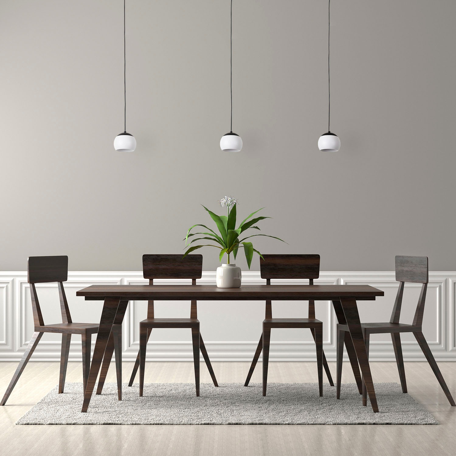 Paco Home Pendelleuchte »CLEO«, LED Pendelleuchte Wohnzimmer Hängelampe Esszimmer Küchenlampe Kugel