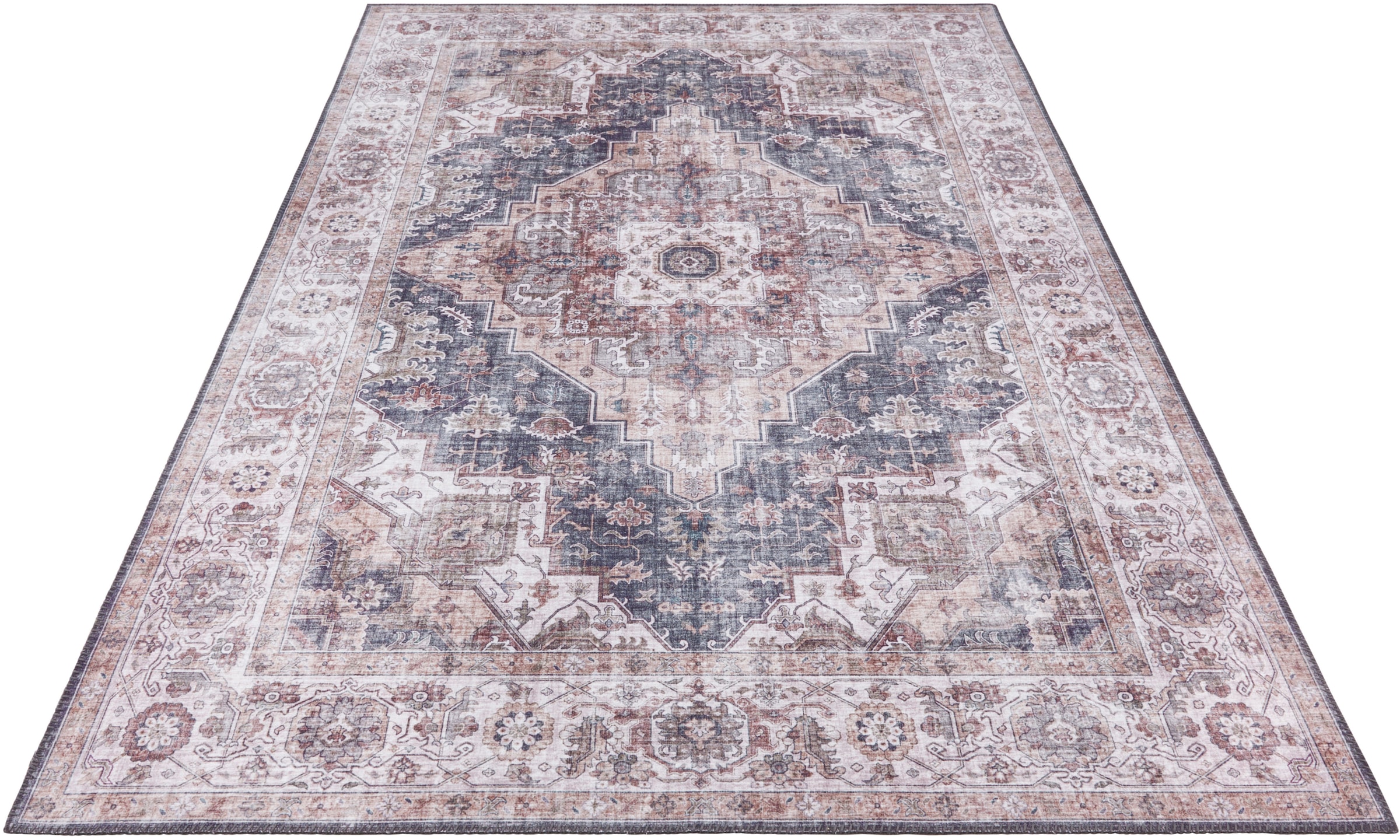 NORTHRUGS Teppich »Sylla«, rechteckig, 5 mm Höhe, Orientalisch, Läufer, Vintage, Wohnzimmer, Schlafzimmer, Esszimmer