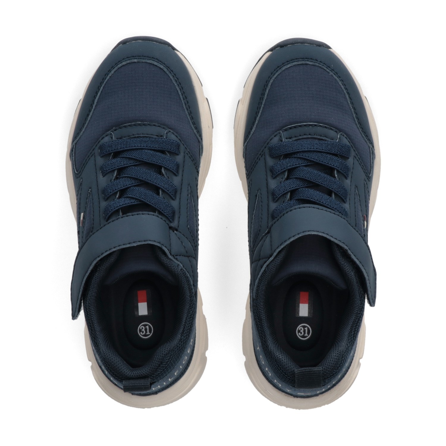 Tommy Hilfiger Sneaker  Freizeitschuh, Halbschuh, Slipper mit elastischen Schnürsenkeln