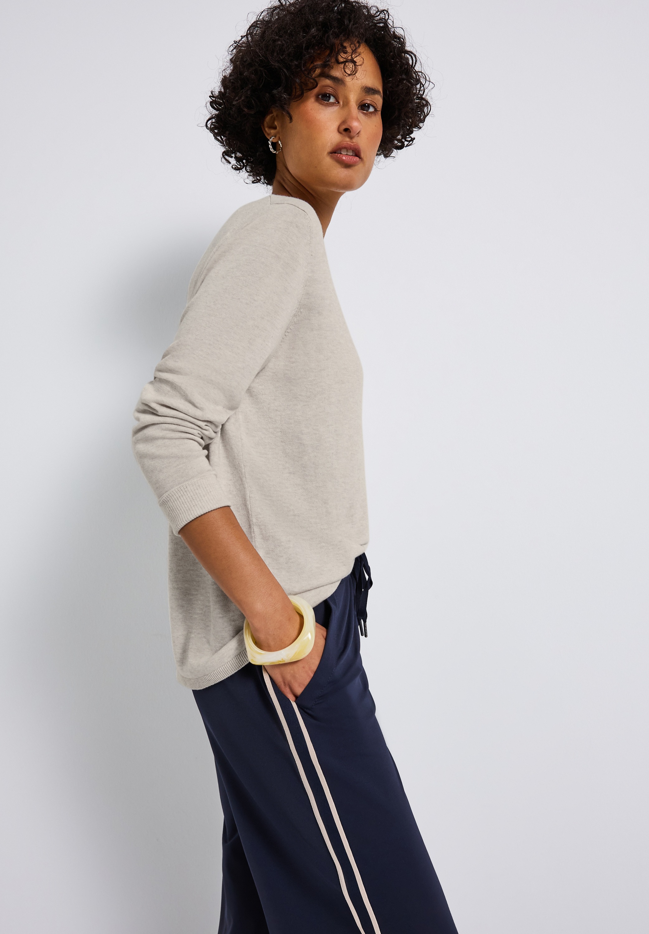 STREET ONE Strickpullover mit U-Boot-Ausschnitt günstig online kaufen