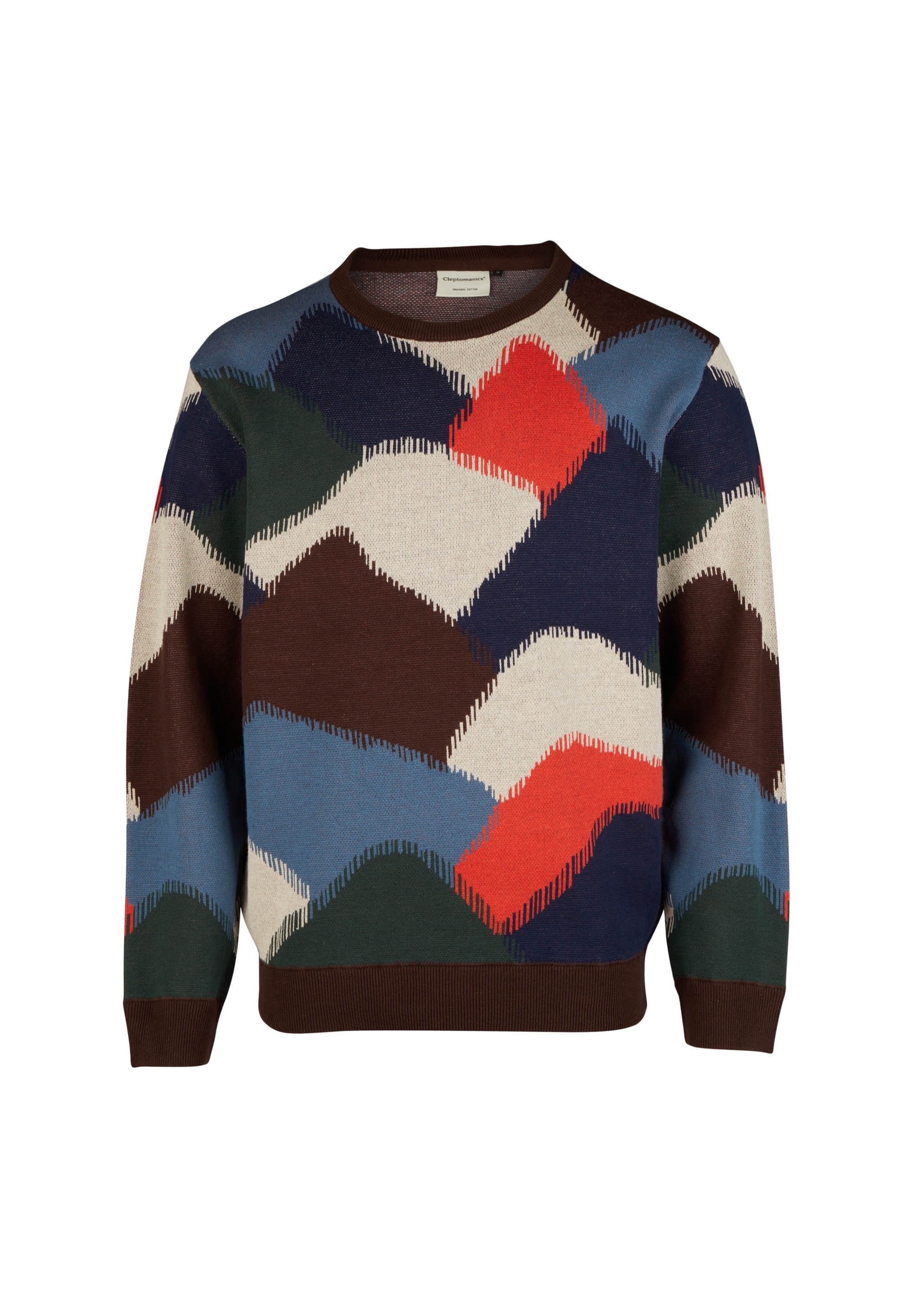 Cleptomanicx Strickpullover »Crewneck Mountains«, mit lockerem Schnitt