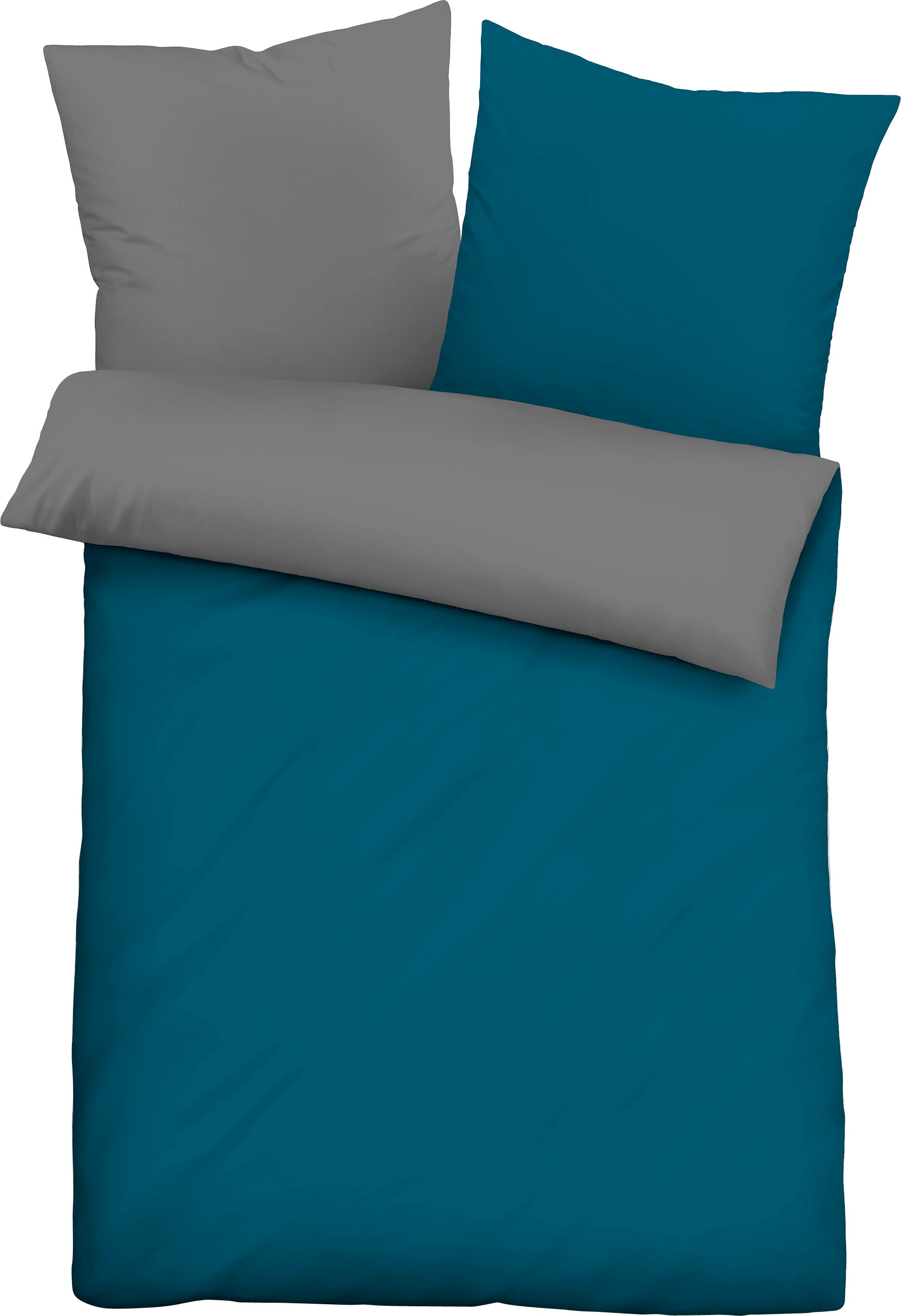 Biberna Wendebettwäsche »Alma«, (3 tlg.), hochwertige Bettwäsche in Linon Qualität aus 100% Baumwolle, Bett- und Kopfkissenbezug mit Reißverschluss, hautsympathisch, STANDARD 100 by OEKO-TEX® und Made in Green zertifiziert