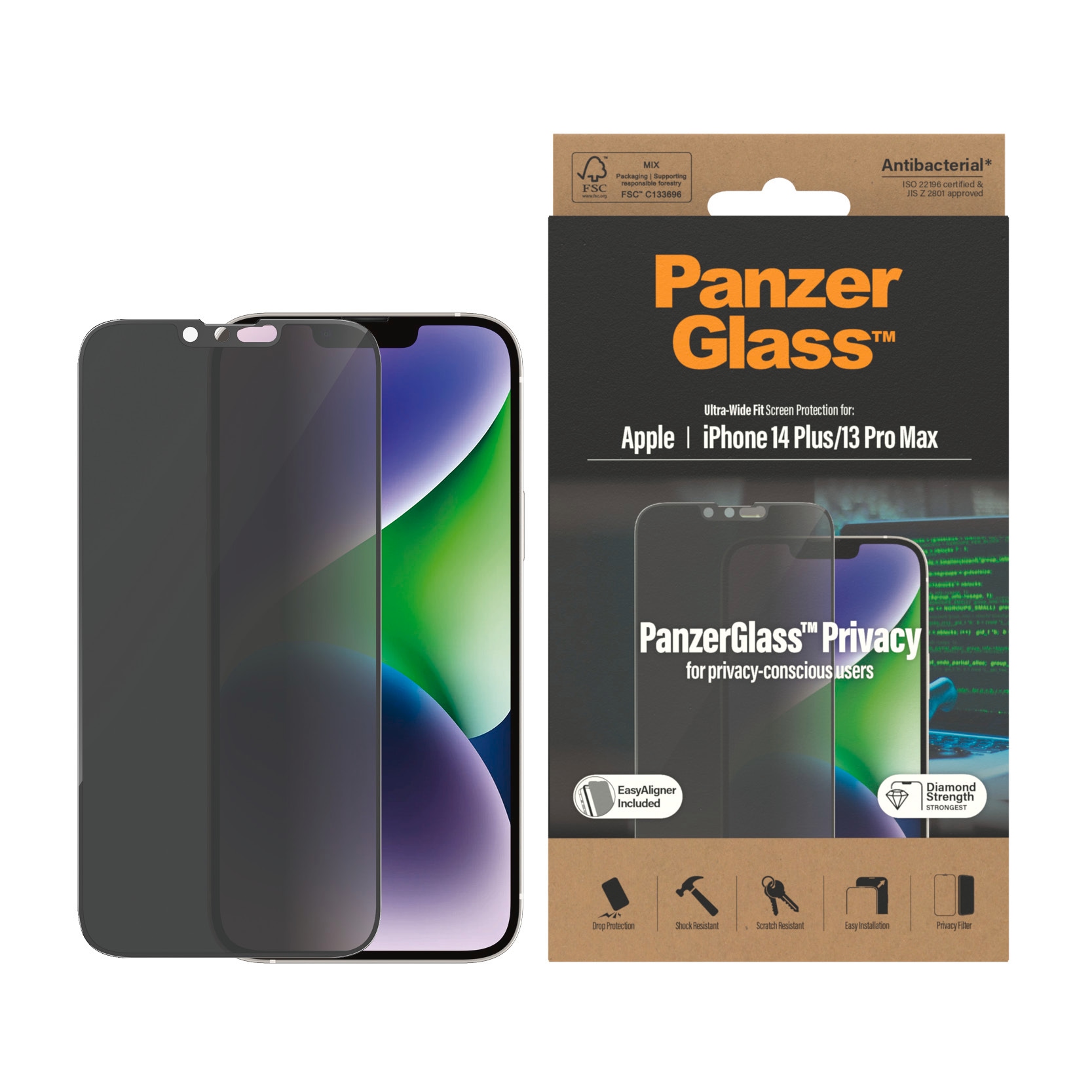 PanzerGlass Displayschutzglas »Display-Schutzglas«, für Apple iPhone 13 Pro Max-Apple iPhone 14 Plus, passend für Apple iPhone 13 Pro Max, 14 Plus