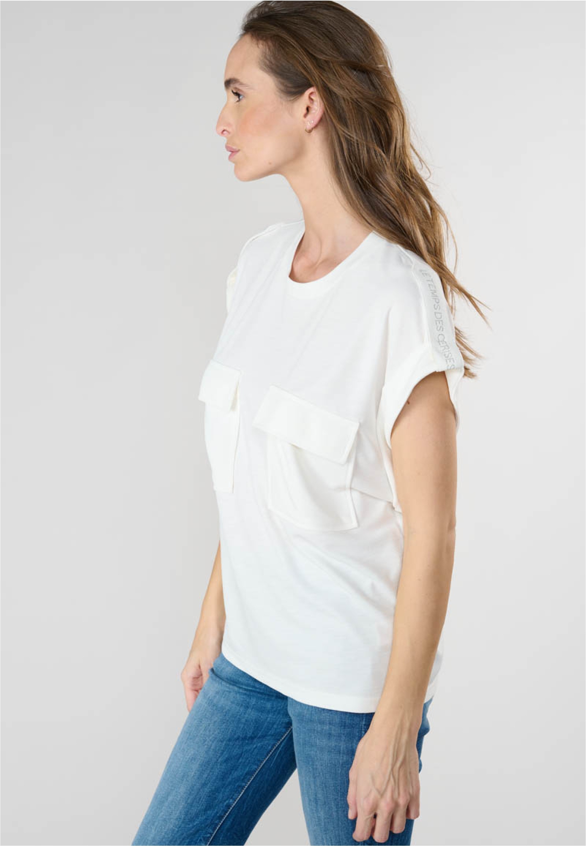Le Temps Des Cerises T-Shirt »FREESIA«, mit stylischen Brusttaschen