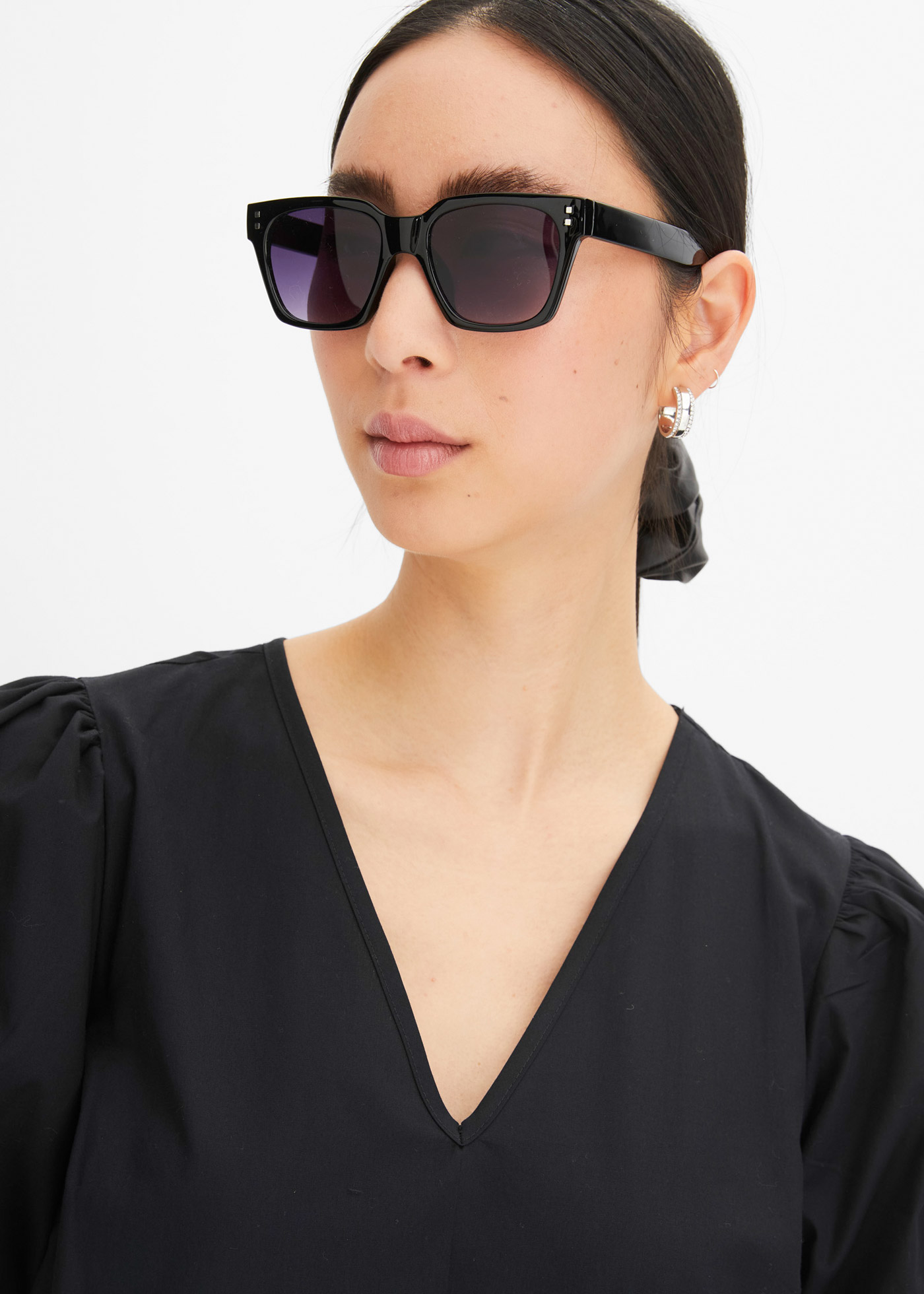 Thumbnail - bonprix Midikleid aus reiner Baumwolle, A-Linie Passform, halbarm, eleganter Stil