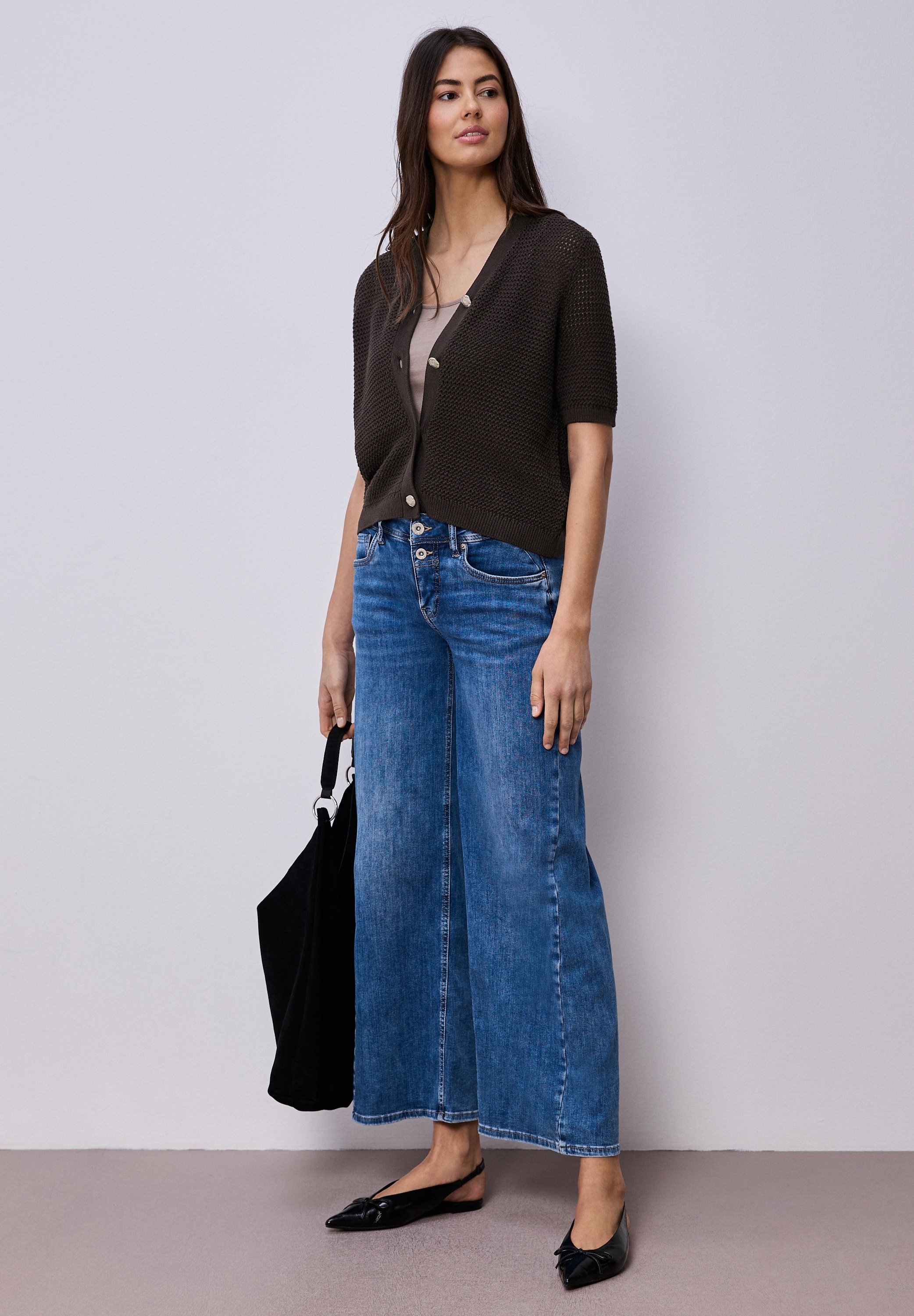 STREET ONE Cardigan mit V-Neck und Struktur