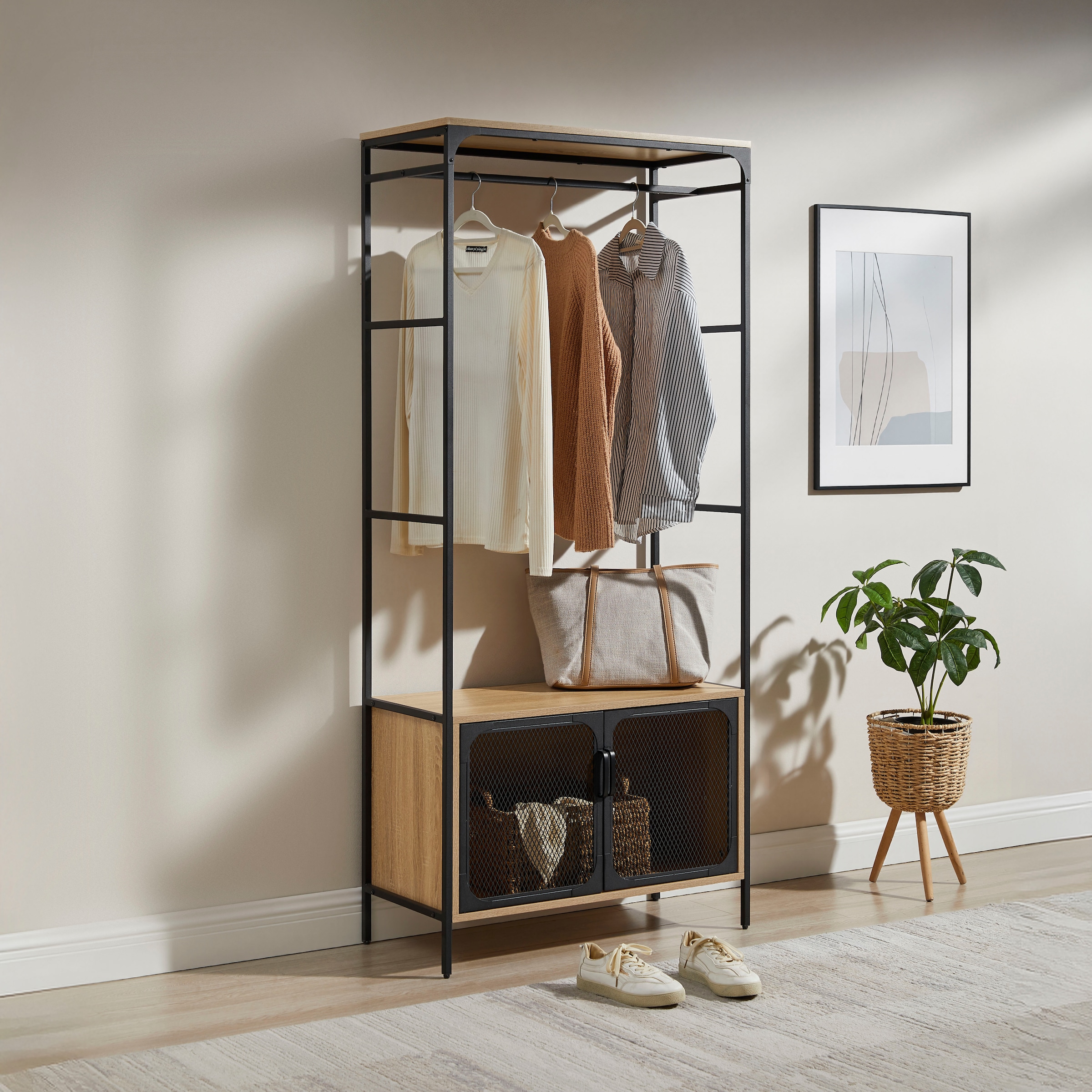 OTTO home Regal "Amance" robust, natürliche Materialien, Metallgestell, Höh günstig online kaufen