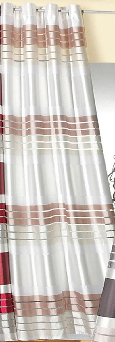 Weckbrodt Vorhang "Lotta" Ösen 1 Stk. tlg. blickdicht mit transparenten Organza-Streifen,glänzend, Gardine, Store
