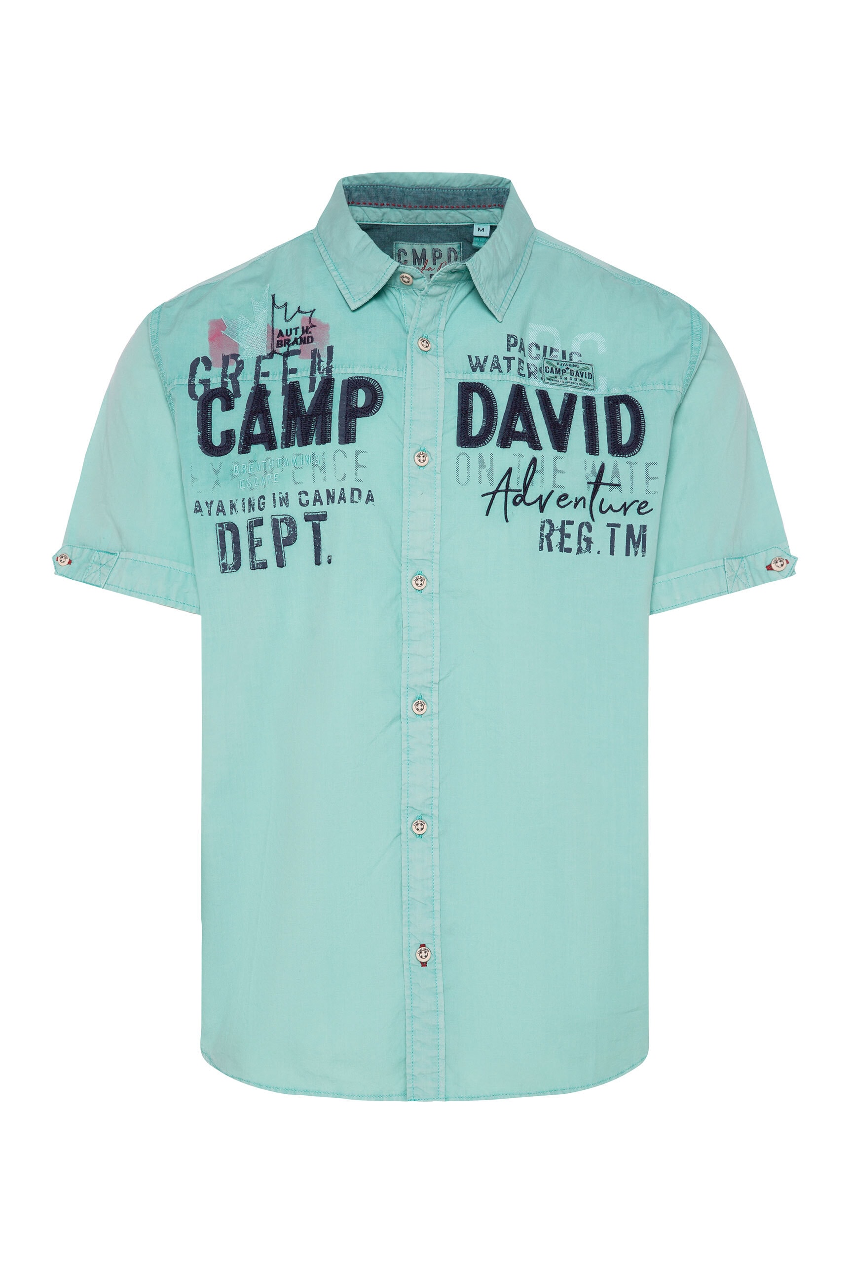 CAMP DAVID Kurzarmhemd, aus Baumwolle