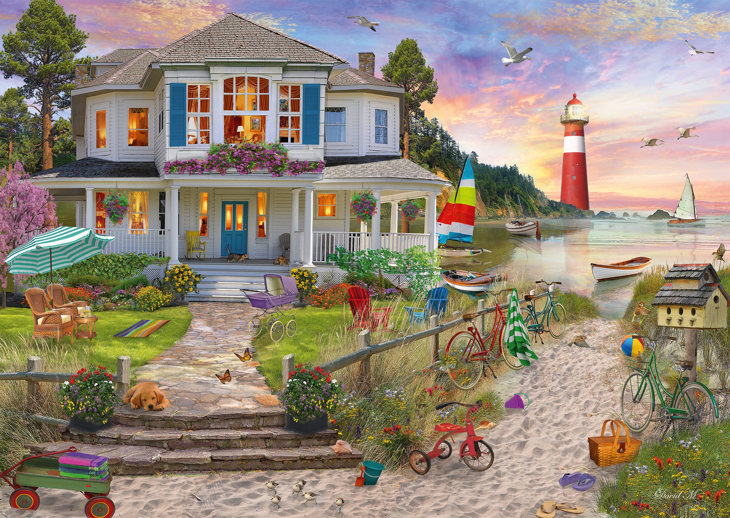 Schmidt Spiele Puzzle »Das Strandhaus«, Made in Europe