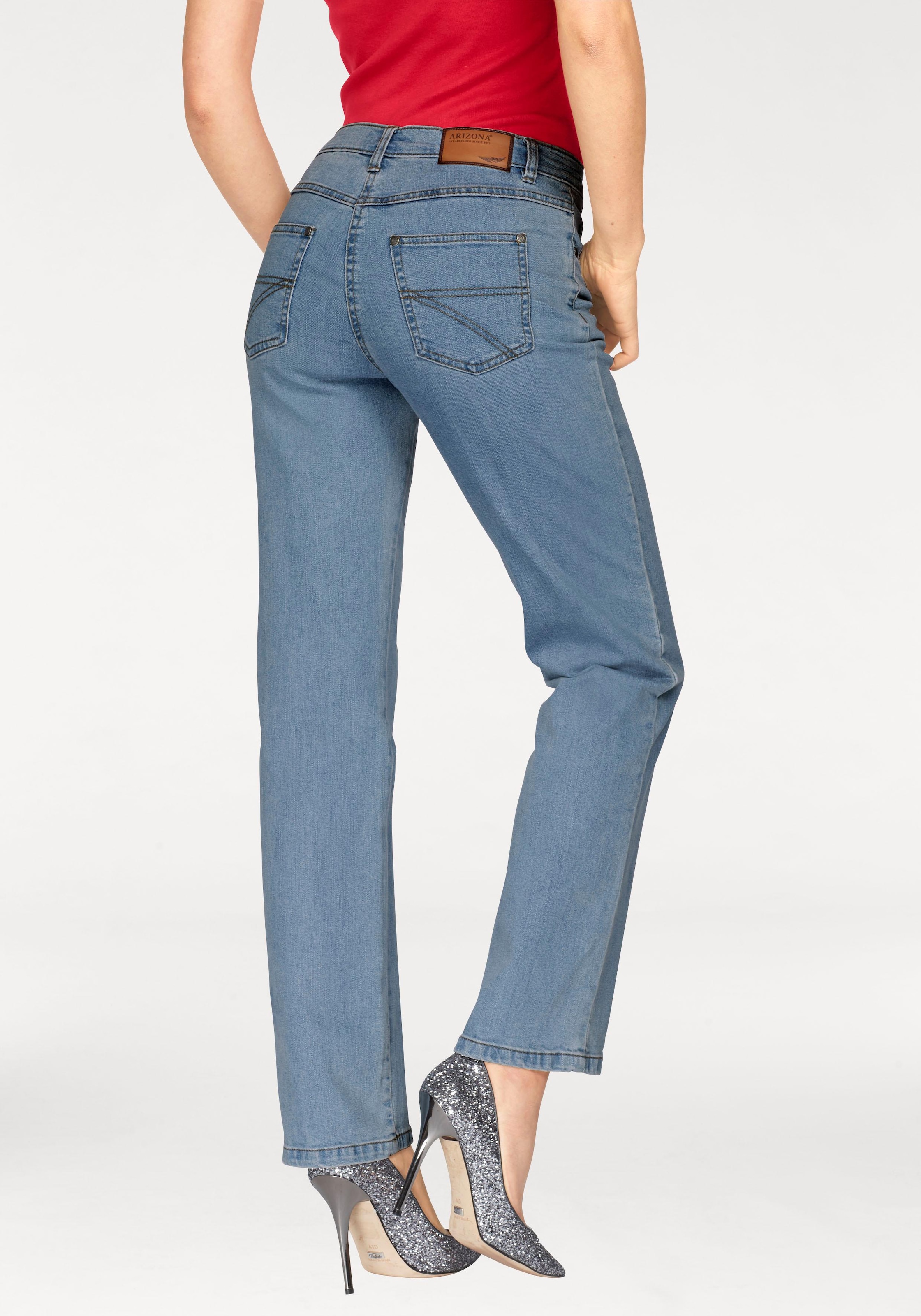 Arizona Gerade Jeans mit »Annett« BAUR bequemen Oberschenkeln 