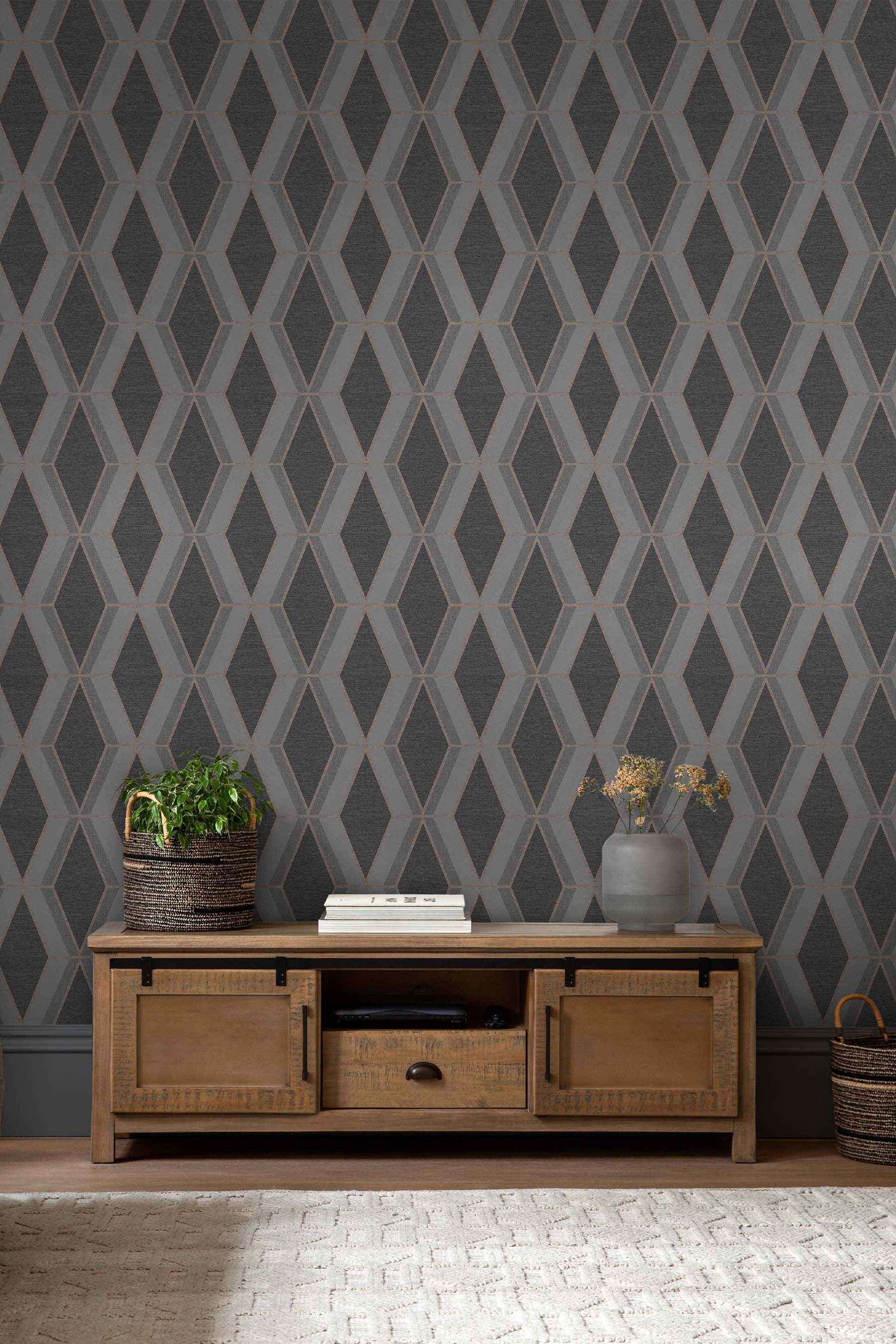 Next Vliestapete »OPTICAL Geometrisch Vliestapete 10mx52cm« 3D-Optik glatt Optisches Dreieck grün 10mx52cm