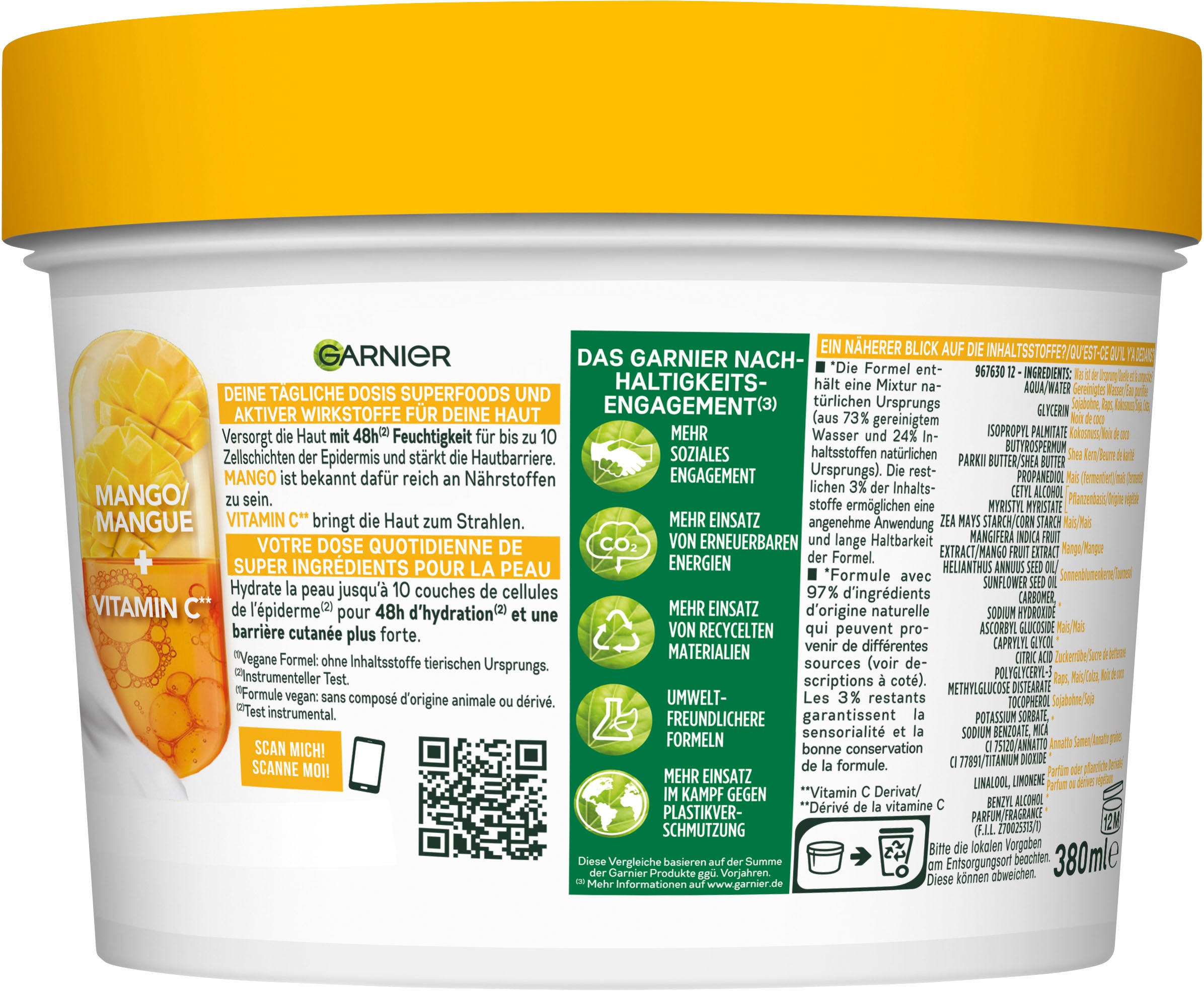 Thumbnail - GARNIER Körpercreme "Garnier Body Superfood Mango Vitamin C" mit Vitamin C