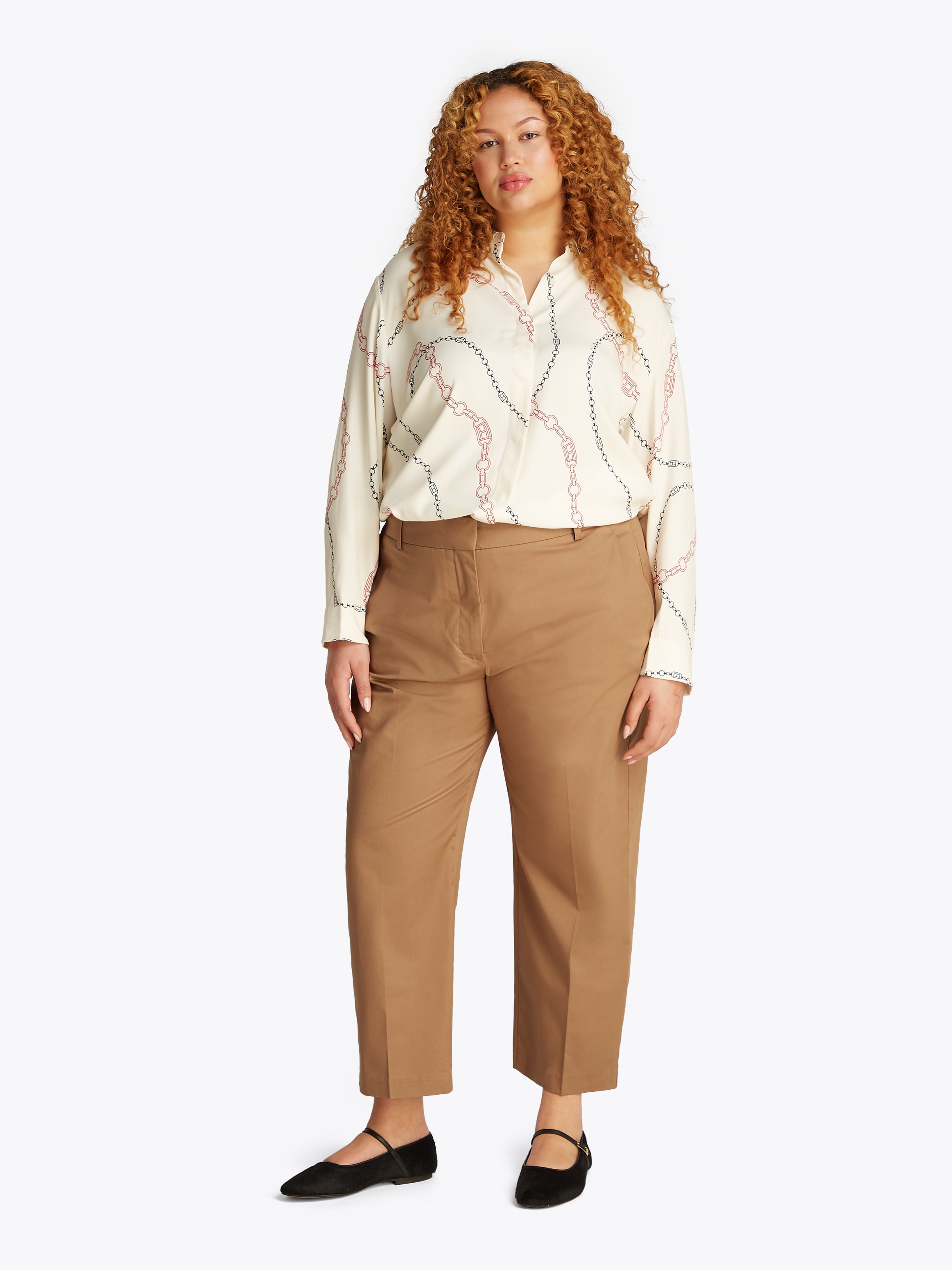 Tommy Hilfiger Curve Chinohose »CRV CO SLIM STRAIGHT CHINO«, in Großen Größen, Chino Qualität