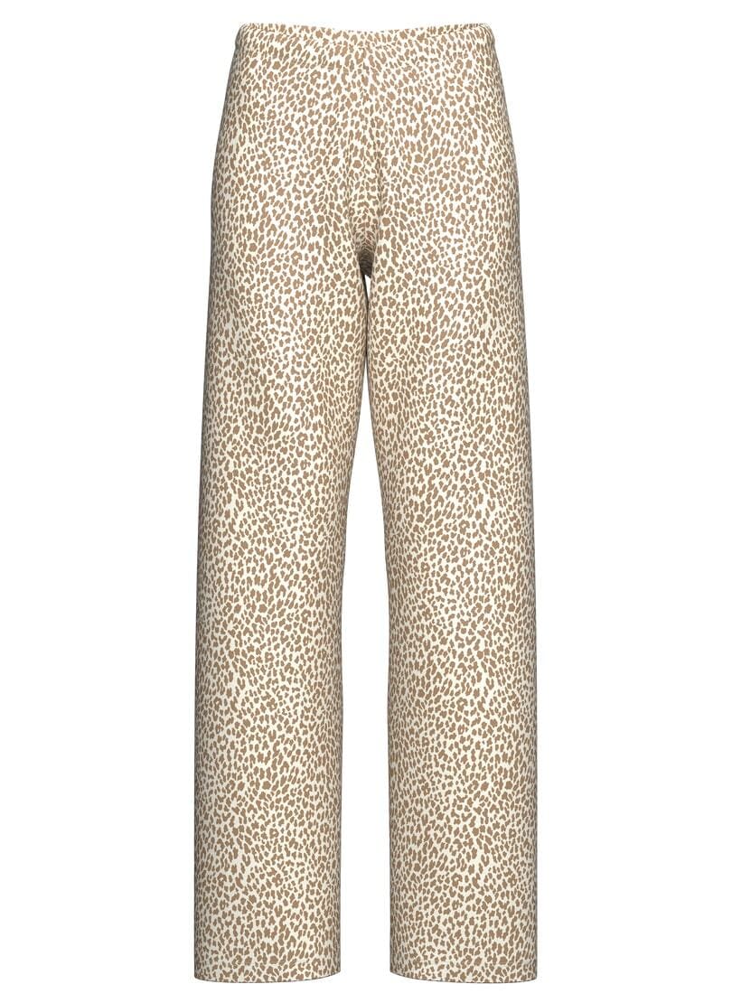 Trigema Jerseyhose »TRIGEMA Pyjama Hose mit weitem Bein und Leo Allovermuster«