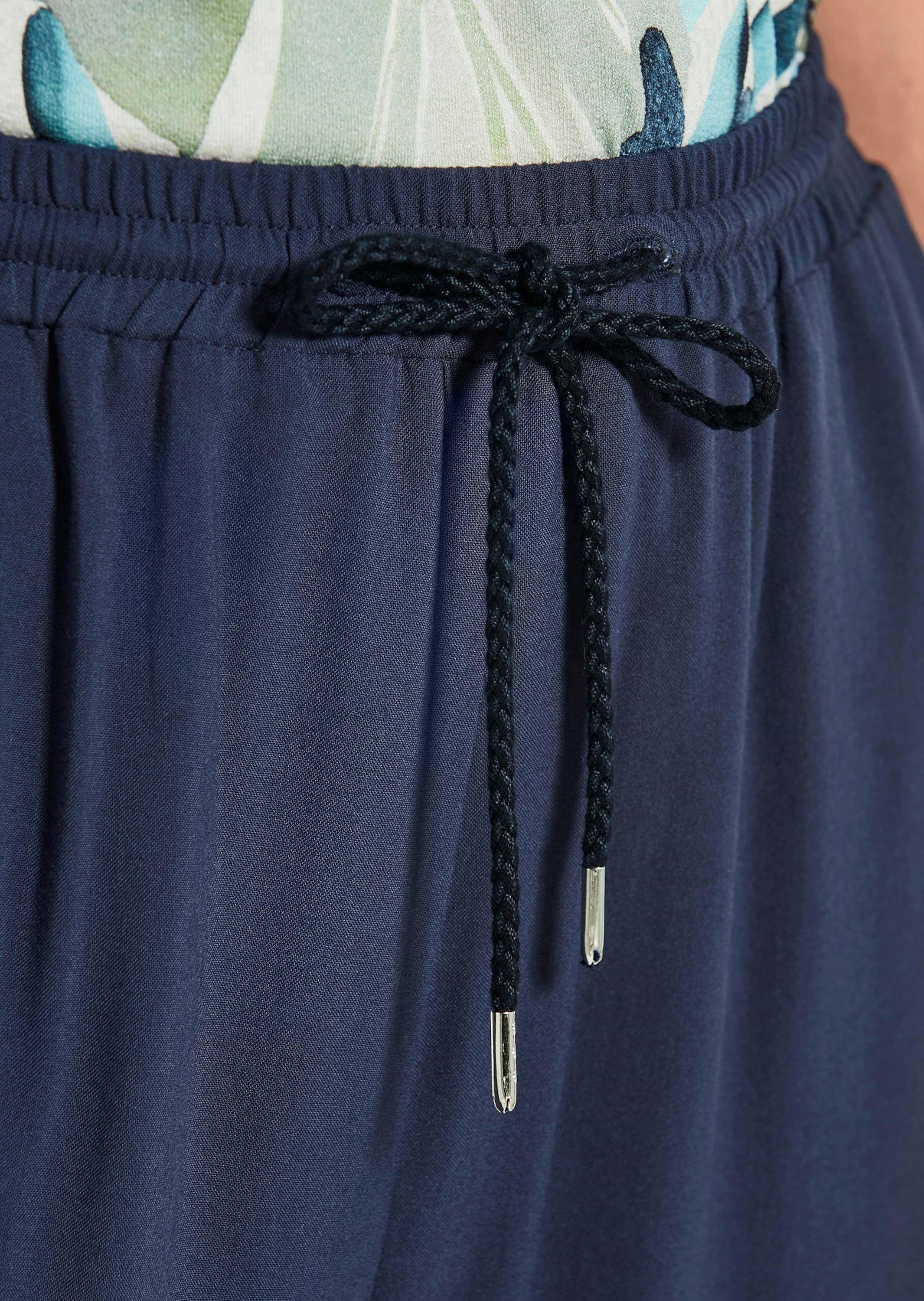 GOLDNER Schlupfhose »Kurzgröße Uni Blaue Stoffhose SARA«