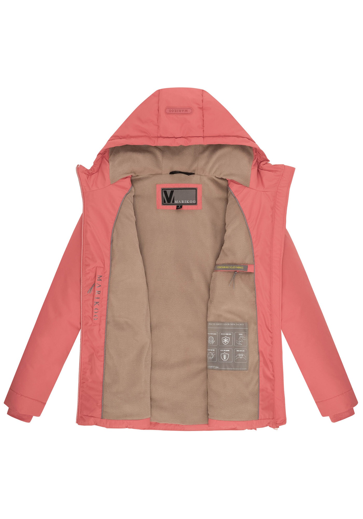 Marikoo Steppjacke »Alemee«, Mit warmen Fleecestoff im Inneren