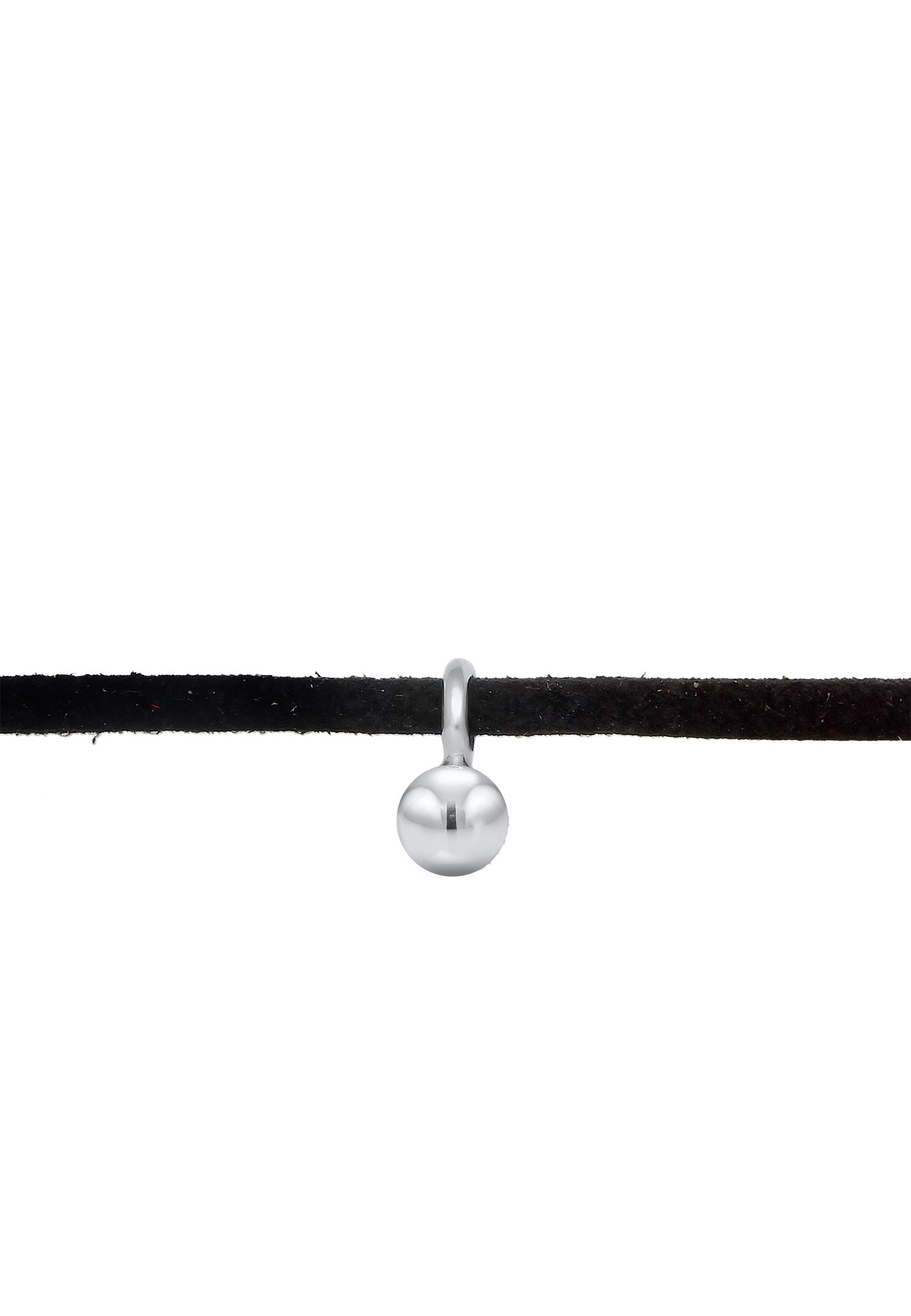 Elli Collier »Choker Velour Schwarz mit Anhänger Kugel Silber«