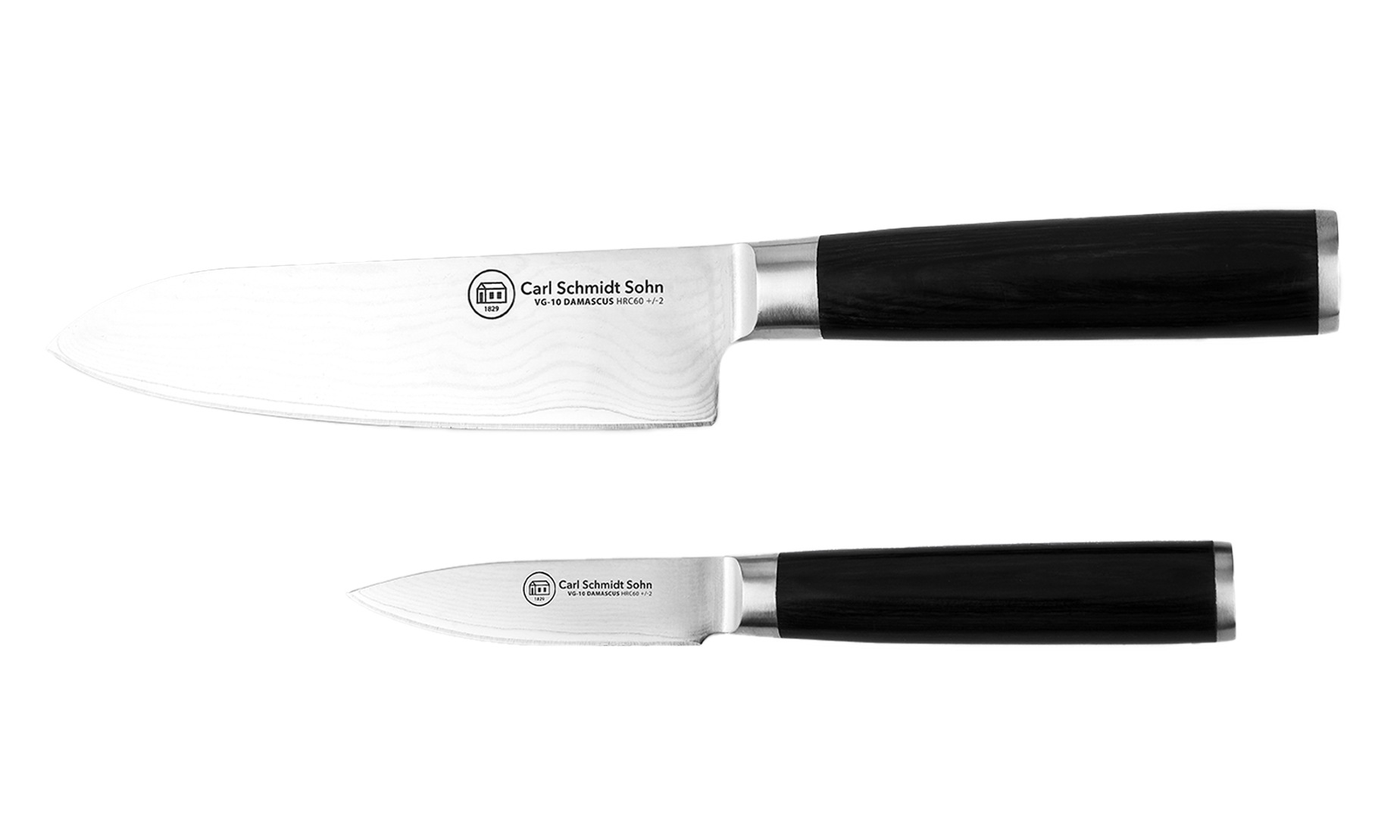 Carl Schmidt Sohn Messer-Set "KONSTANZ 2-teilig, Damstahl" mit ergonomischem Pakkaholzgriff