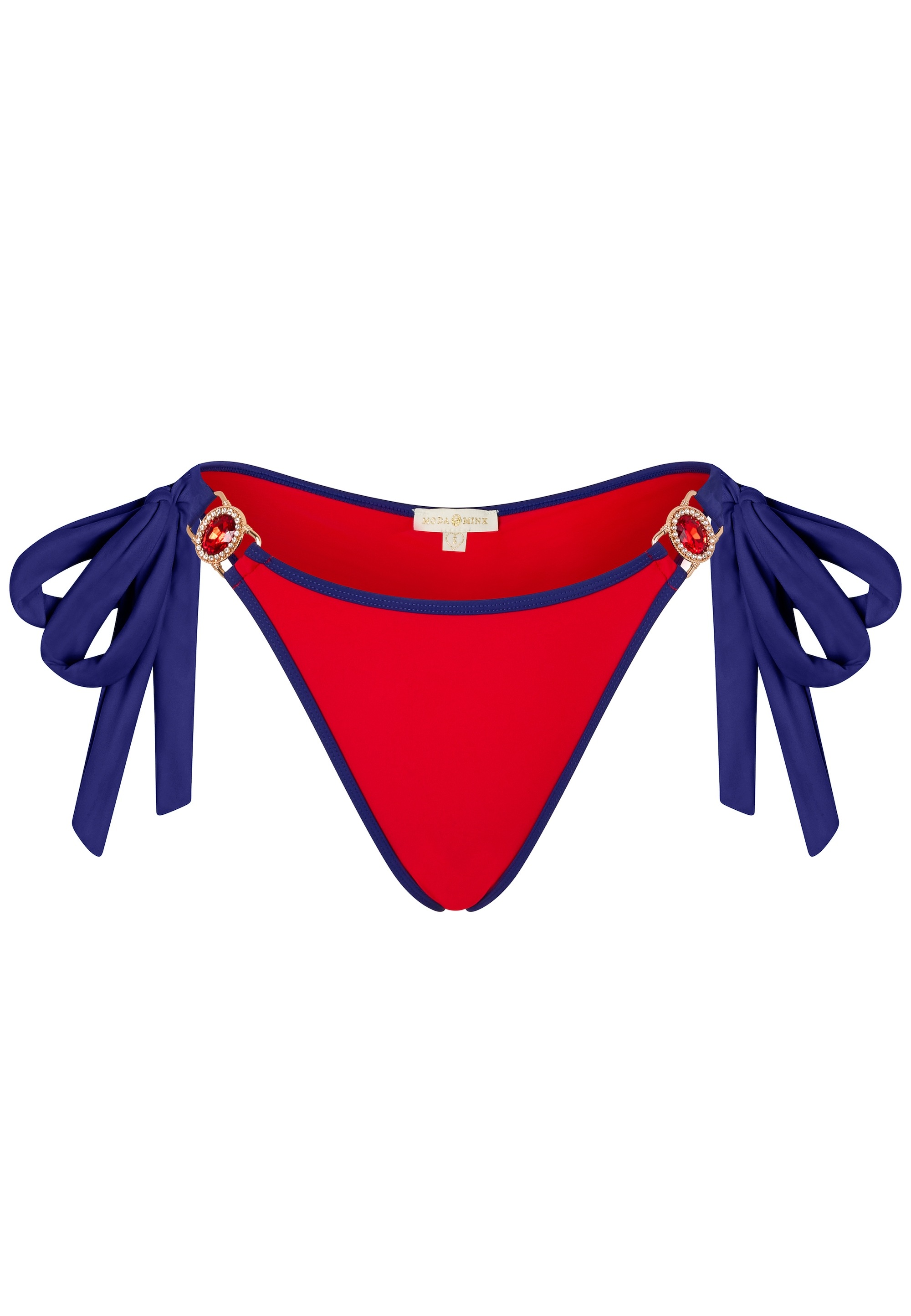 Moda Minx Bikini-Hose, (1 St.), mit angesagtem Kontrast-Design und Steinbesatz