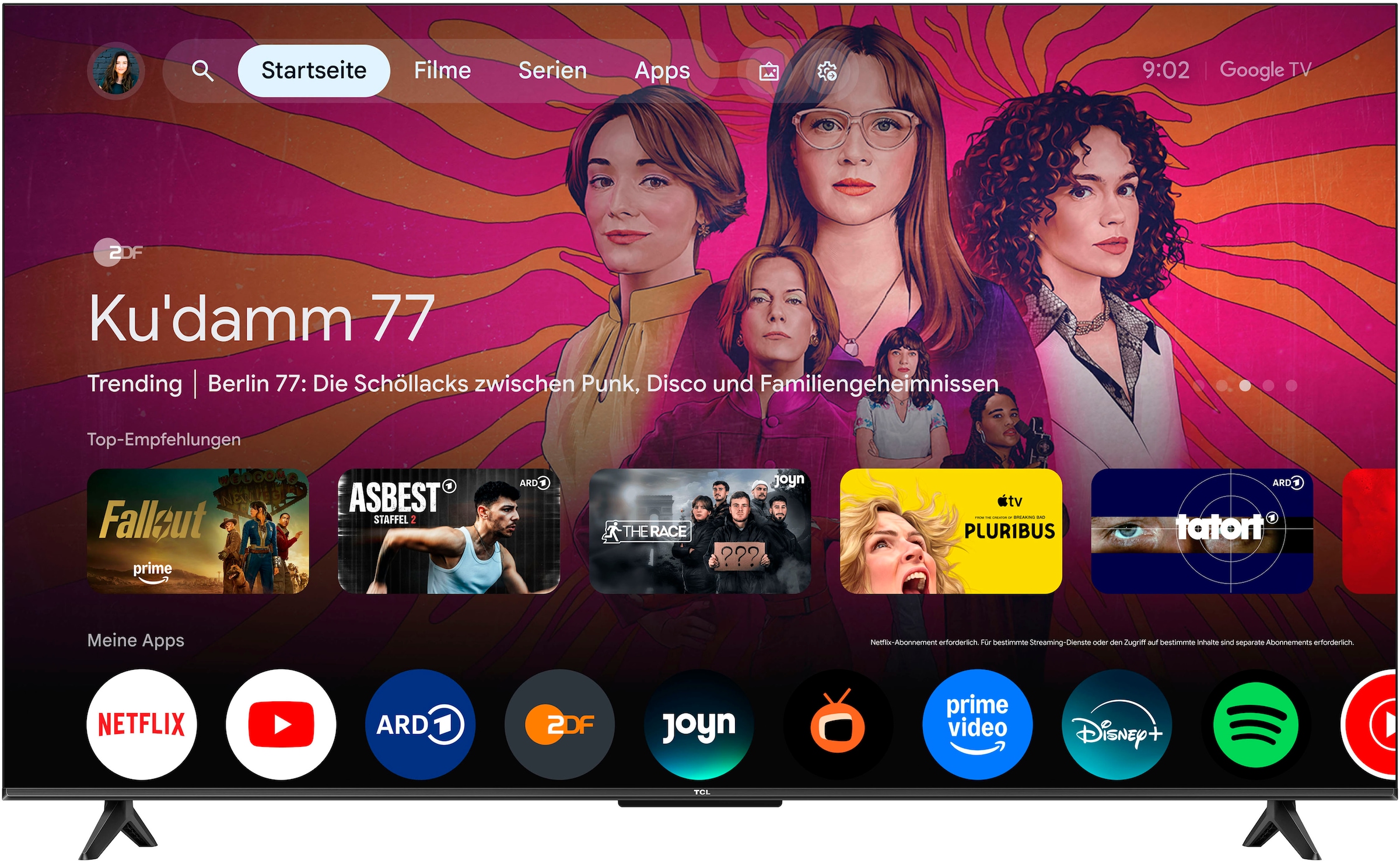 TCL QLED-Fernseher »55T61DX1« 139 cm/55 ″ Smart-TV