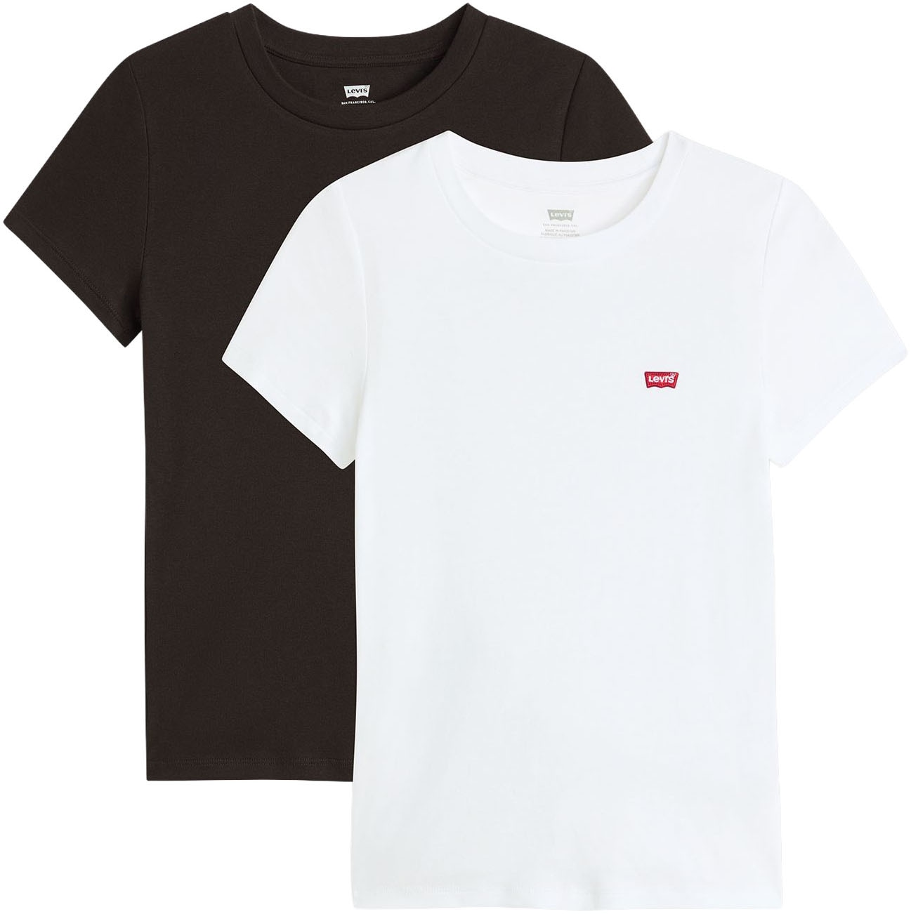 Levis T-Shirt "Mini-Logo" Packung, 2 Stk. tlg. mit kleiner Markenlogo-Stick günstig online kaufen