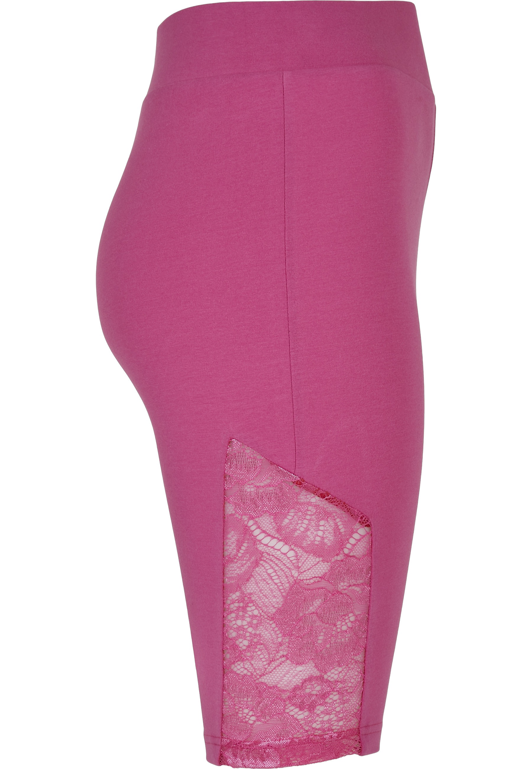 URBAN CLASSICS Radlerhose »Urban Classics Damen Ladies High Waist Lace Inset Cycle Shorts«
