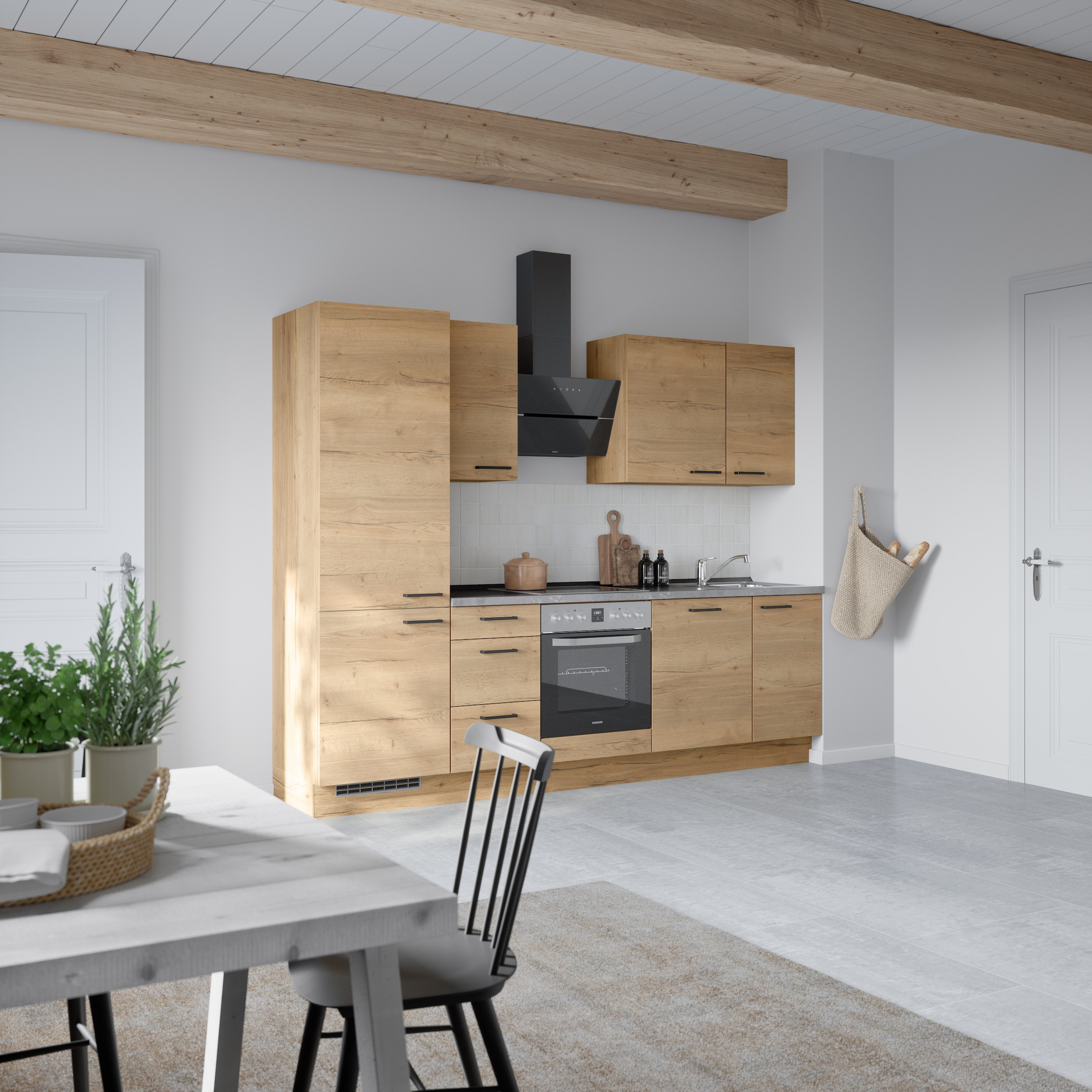 nobilia® Küchenzeile »"Structura II"«, vormontiert, Ausrichtung wählbar, Breite 270 cm, wahlw. mit E-Geräten