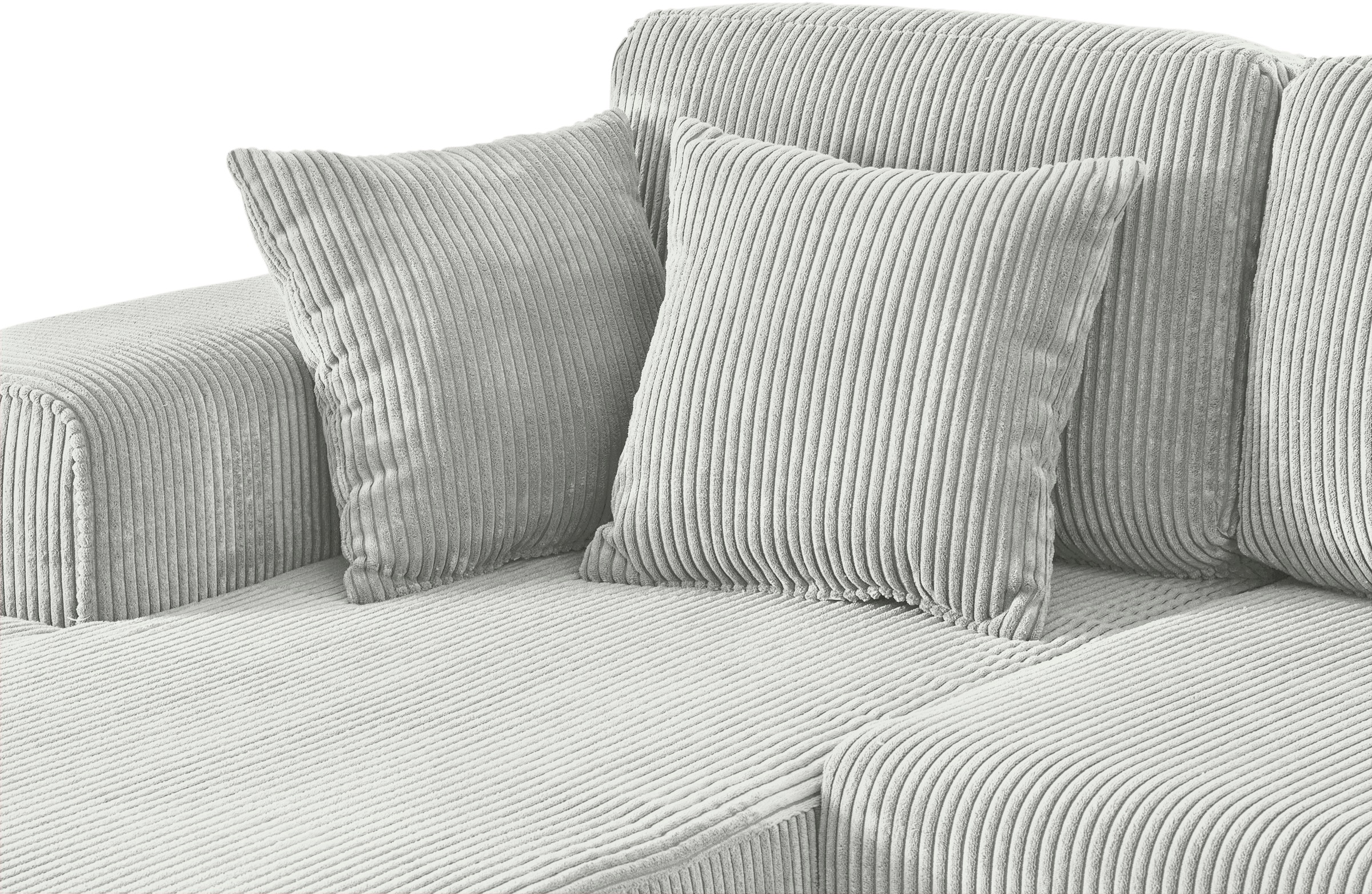 Guido Maria Kretschmer Home&Living Ecksofa »Györ«, L-Form, wahlweise mit Bettfunktion und Bettkasten incl. 2 Zierkissen