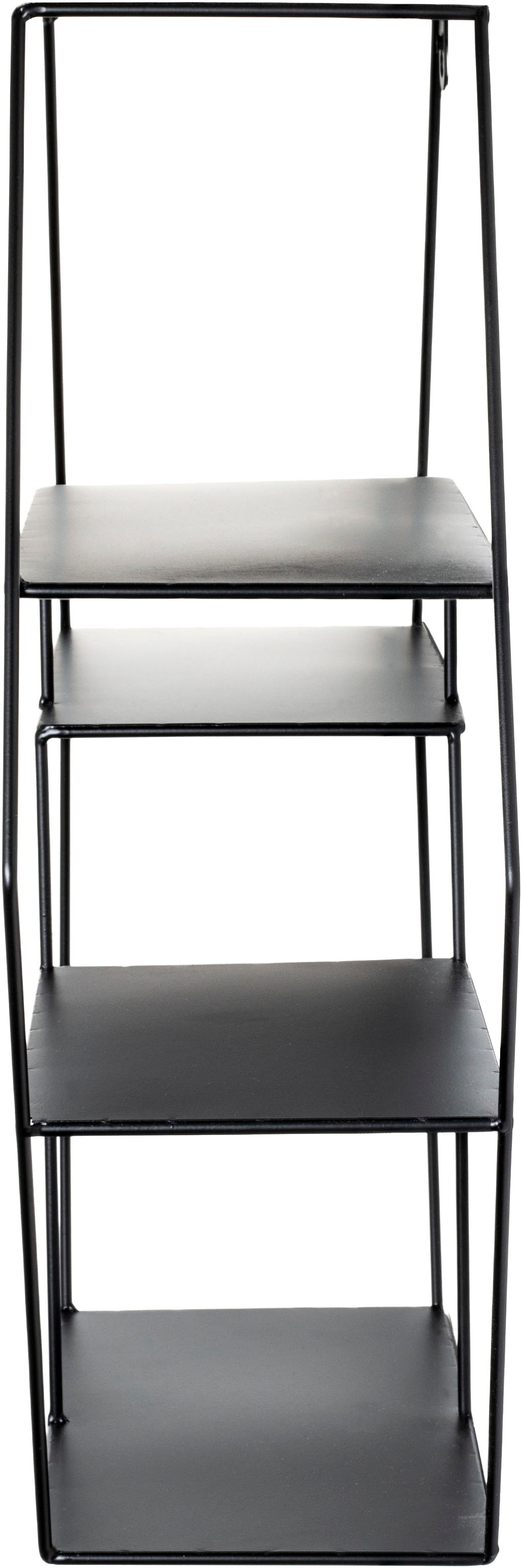 HAKU Wandregal »Hängeregal, Wandboard« sechseckig - aus Metall Schwarz - B/T/H 61/16/54 cm