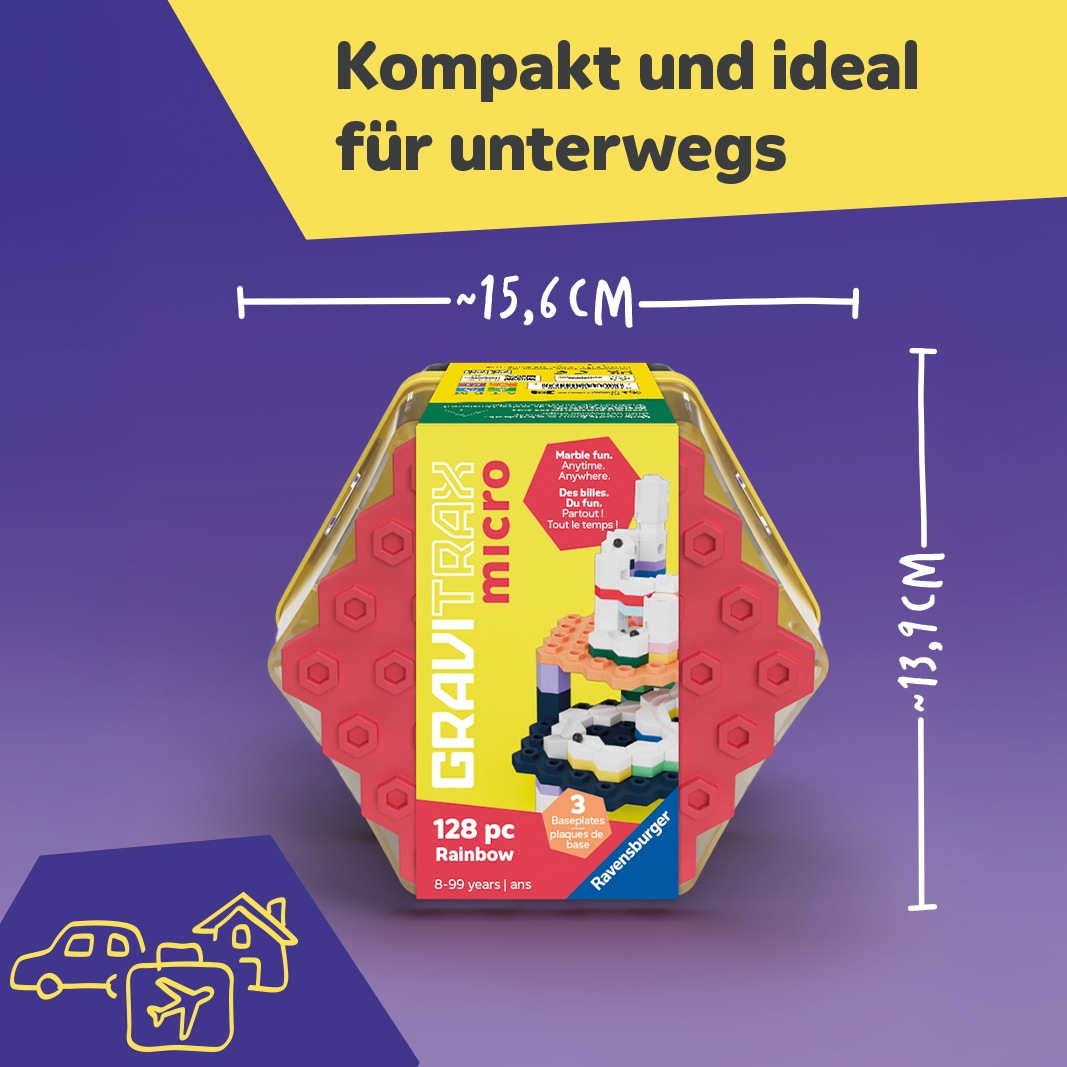 Ravensburger Kugelbahn-Bausatz »GraviTrax micro - Rainbow« Made in Europe