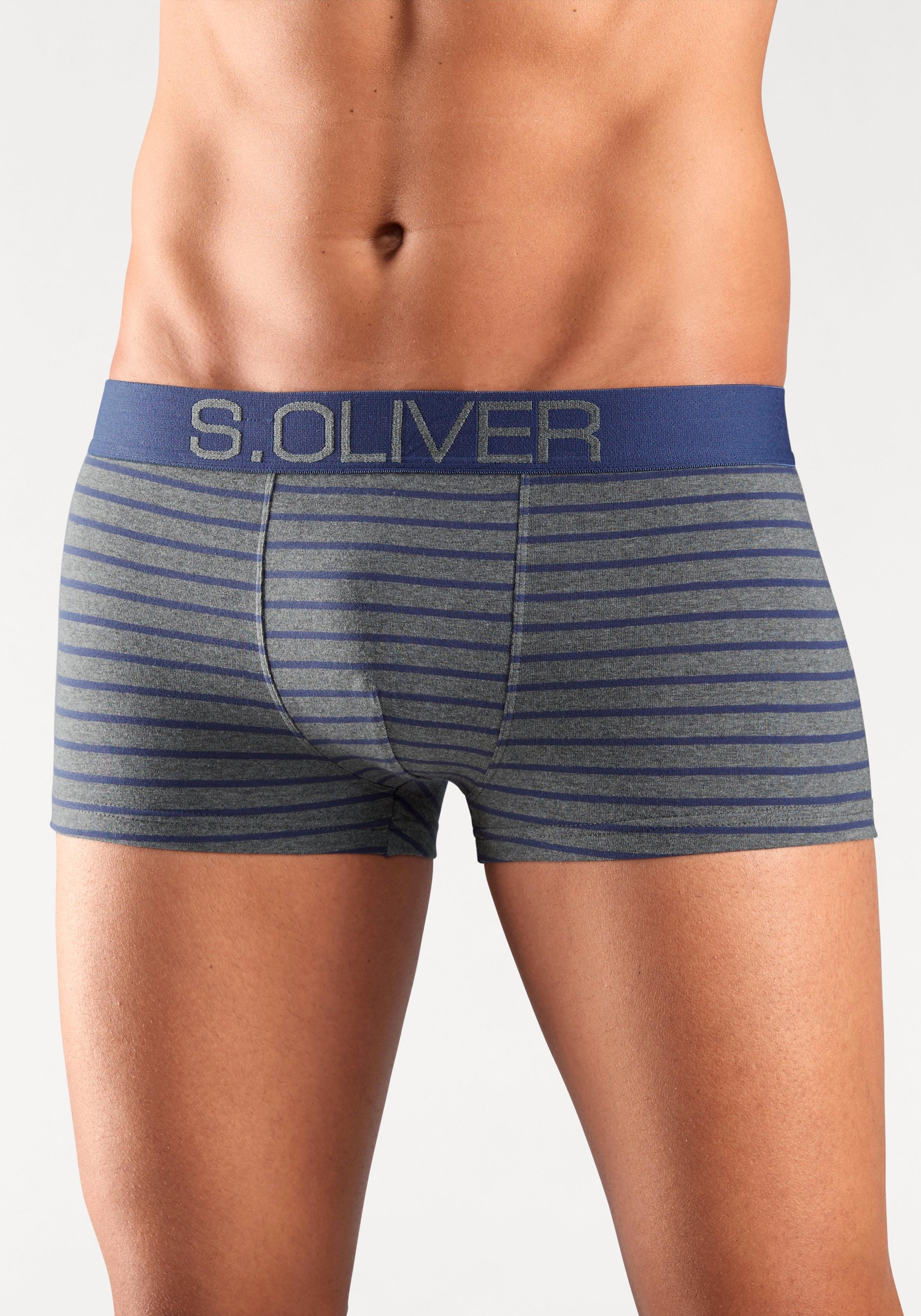 Thumbnail - s.Oliver Hipster Packung, 4 Stk. knapp sitzende Boxershorts für Herren aus Baumwoll-Mix