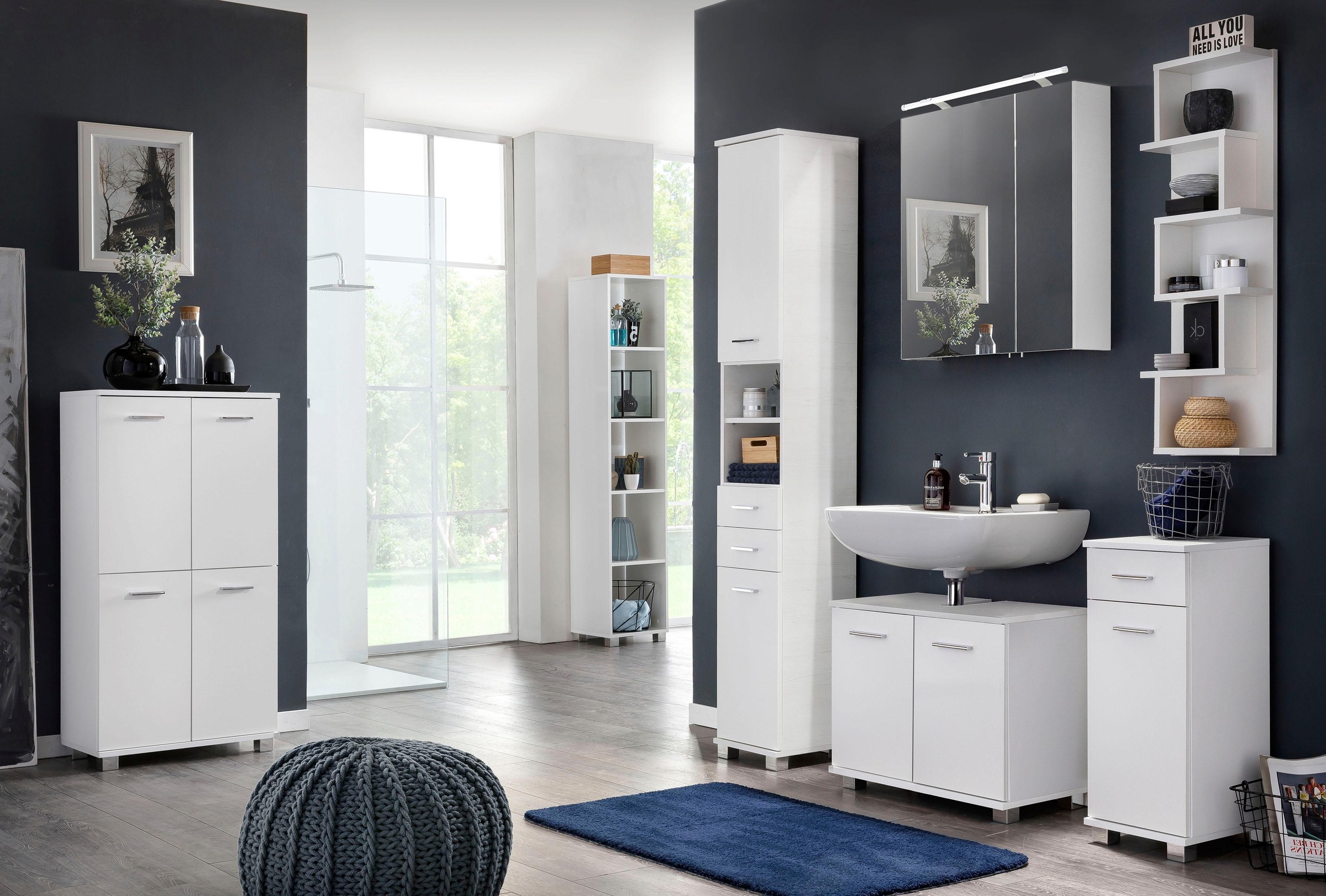 Schildmeyer Waschbeckenunterschrank »Lumo«, Breite 60 cm, mit 2 Türen &  Metallgriffen kaufen | BAUR