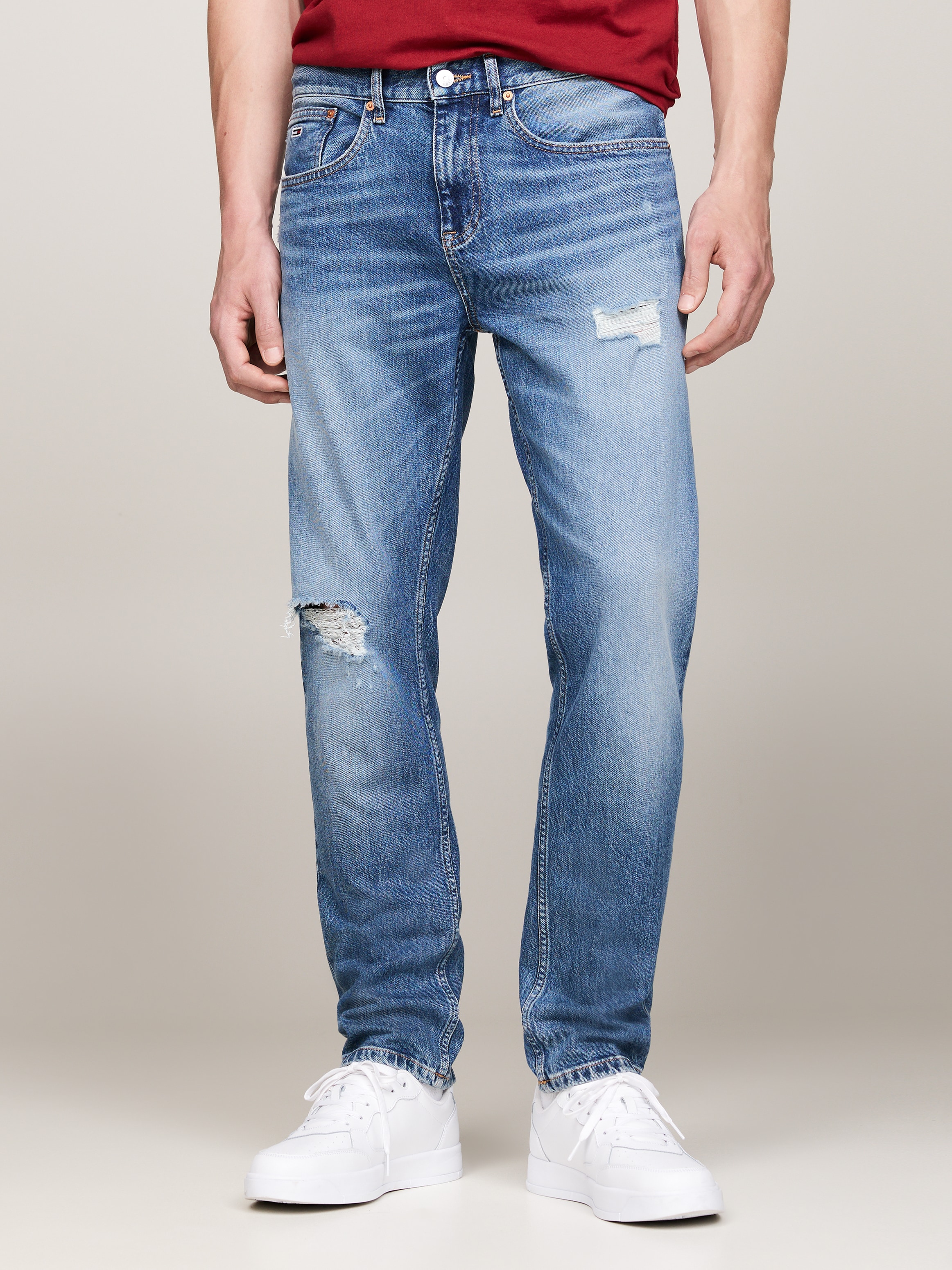 TOMMY JEANS Destroyed-Jeans »AUSTIN SLIM TPRD DH6135«, in cooler Waschung