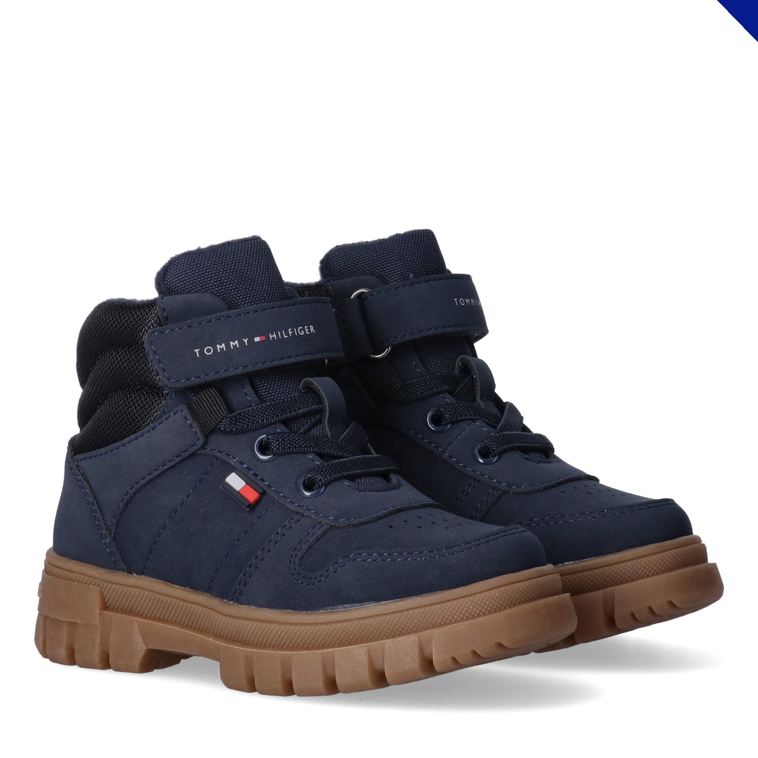 Tommy Hilfiger Schnürboots Casual-Boots, Herbstboots mit praktischem Klettverschluss