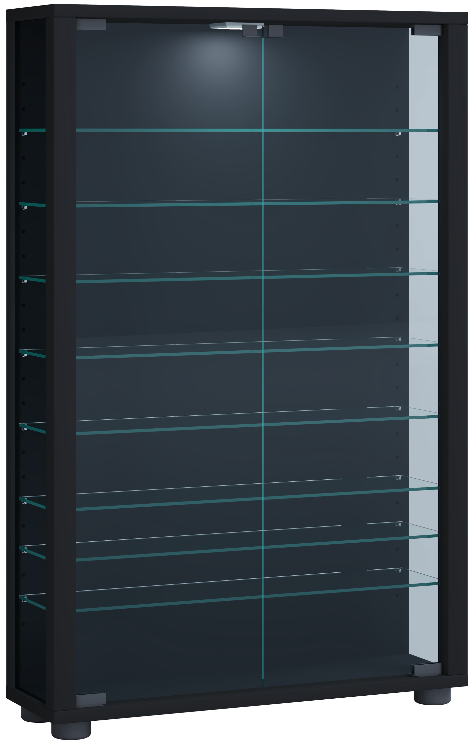 VCM Standvitrine »Holz Glas Stand Vitrine Sammelvitrine Lumo Mini«