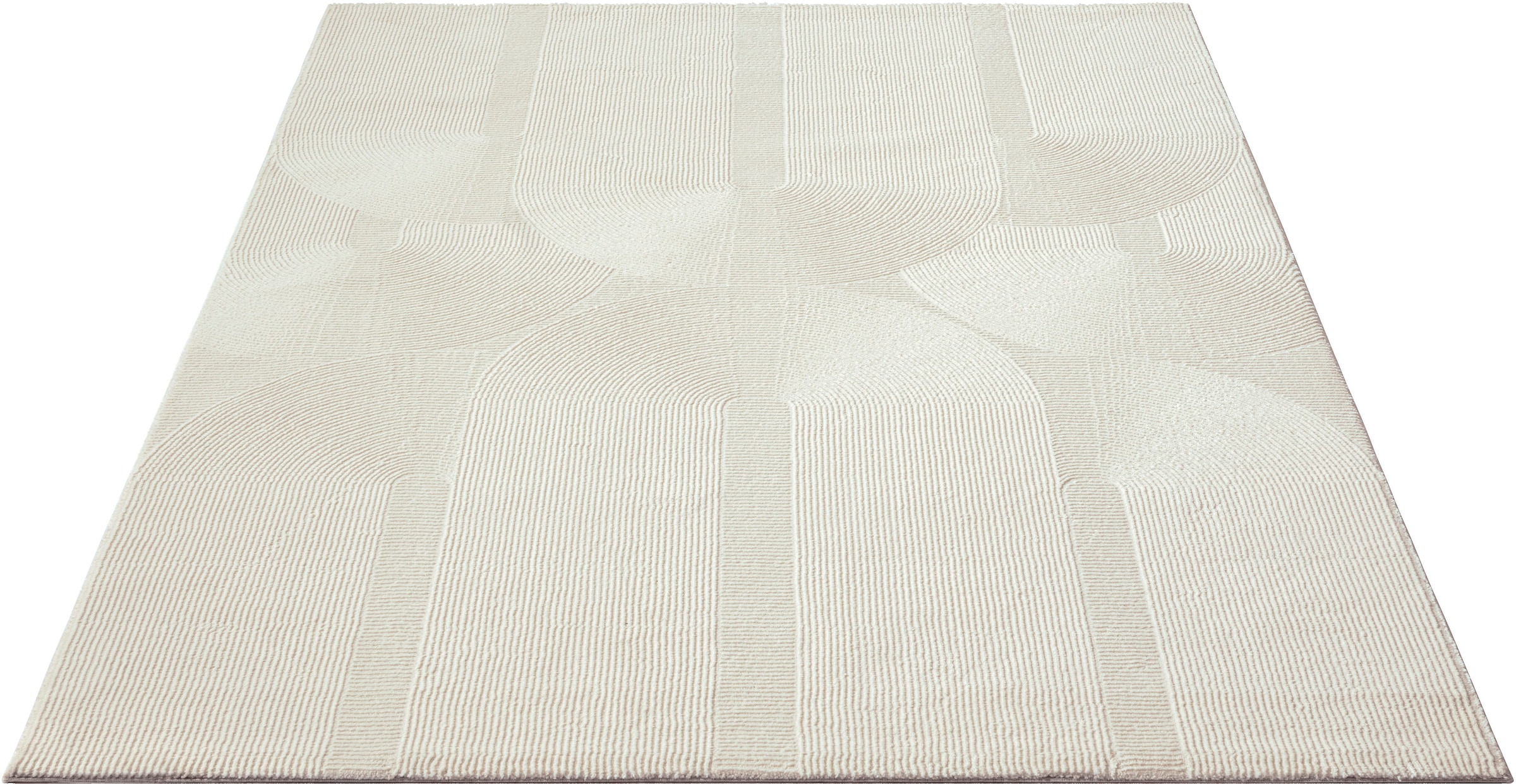 Hoch Tief rechteckig, BAUR merinos Polyester, kaufen Struktur, »Sign Teppich 1904«, Geometrisch, 100% | recyceltem Wohnzimmer