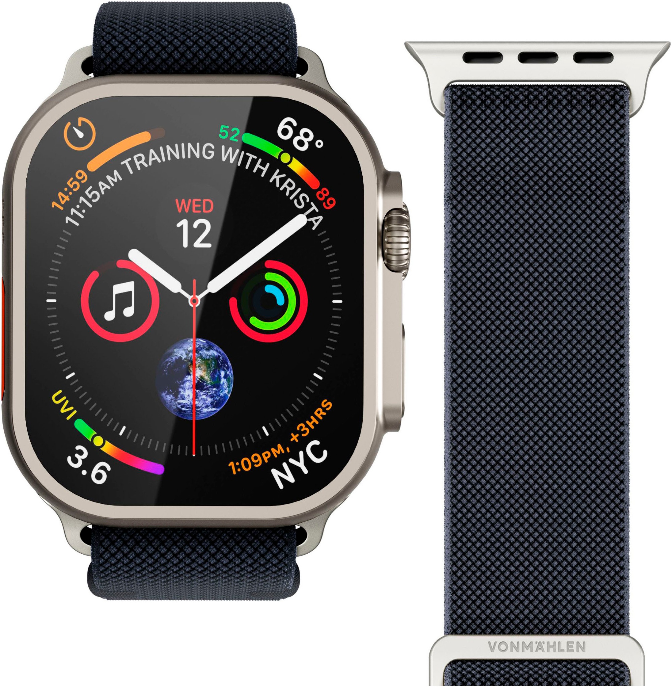 VONMÄHLEN Smartwatch-Armband »Watch Strap - Classic Nylon Loop - Armband für Apple Watch 38/40/41 mm«