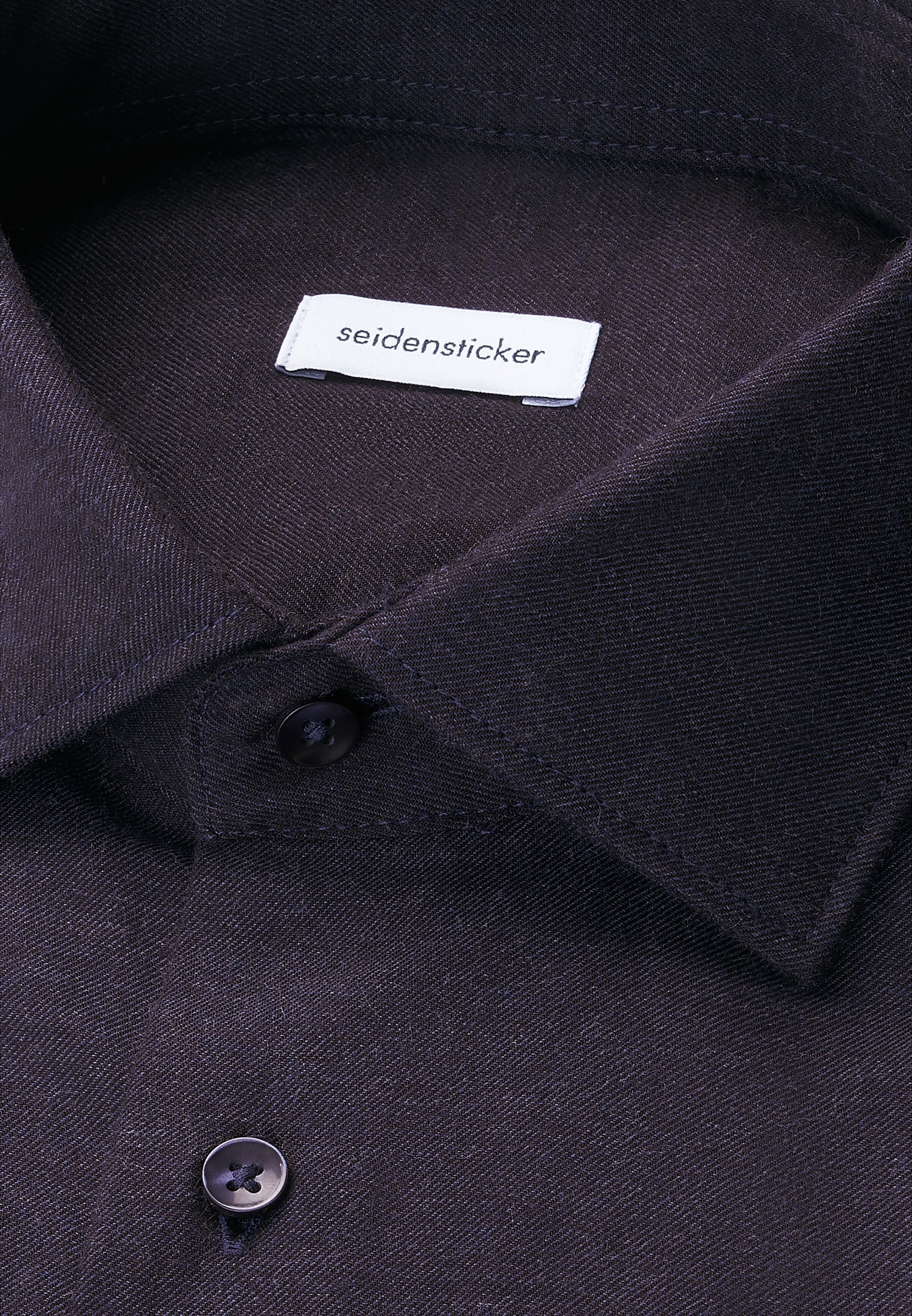 seidensticker Flanellhemd »Schwarze Rose« Regular 1/1 Kentkragen Uni