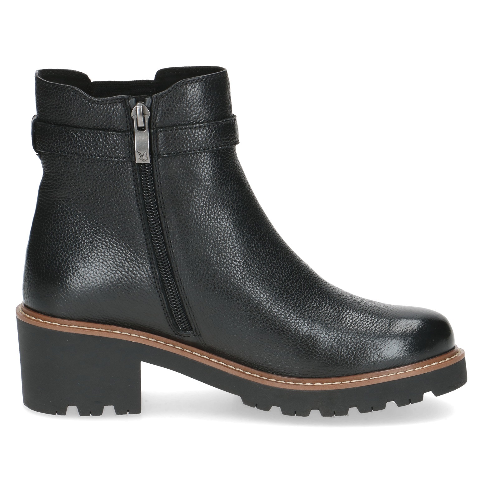 Caprice Chelseaboots, Blockabsatz, Herbstboots, Stiefelette mit dezenter Zierschnalle