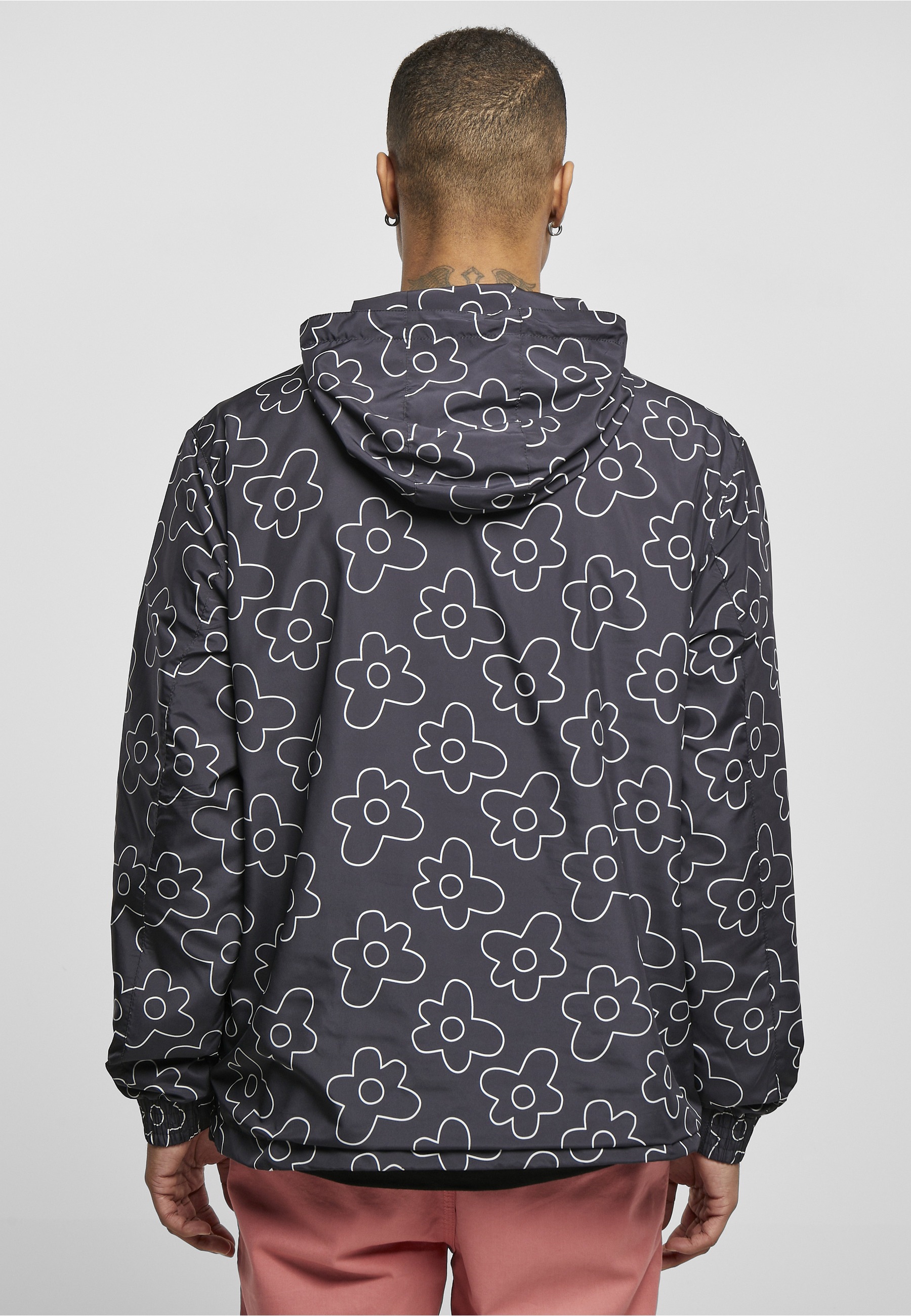 URBAN CLASSICS Funktionsmantel »Urban Classics Herren Flower AOP Pull Over Jacket«