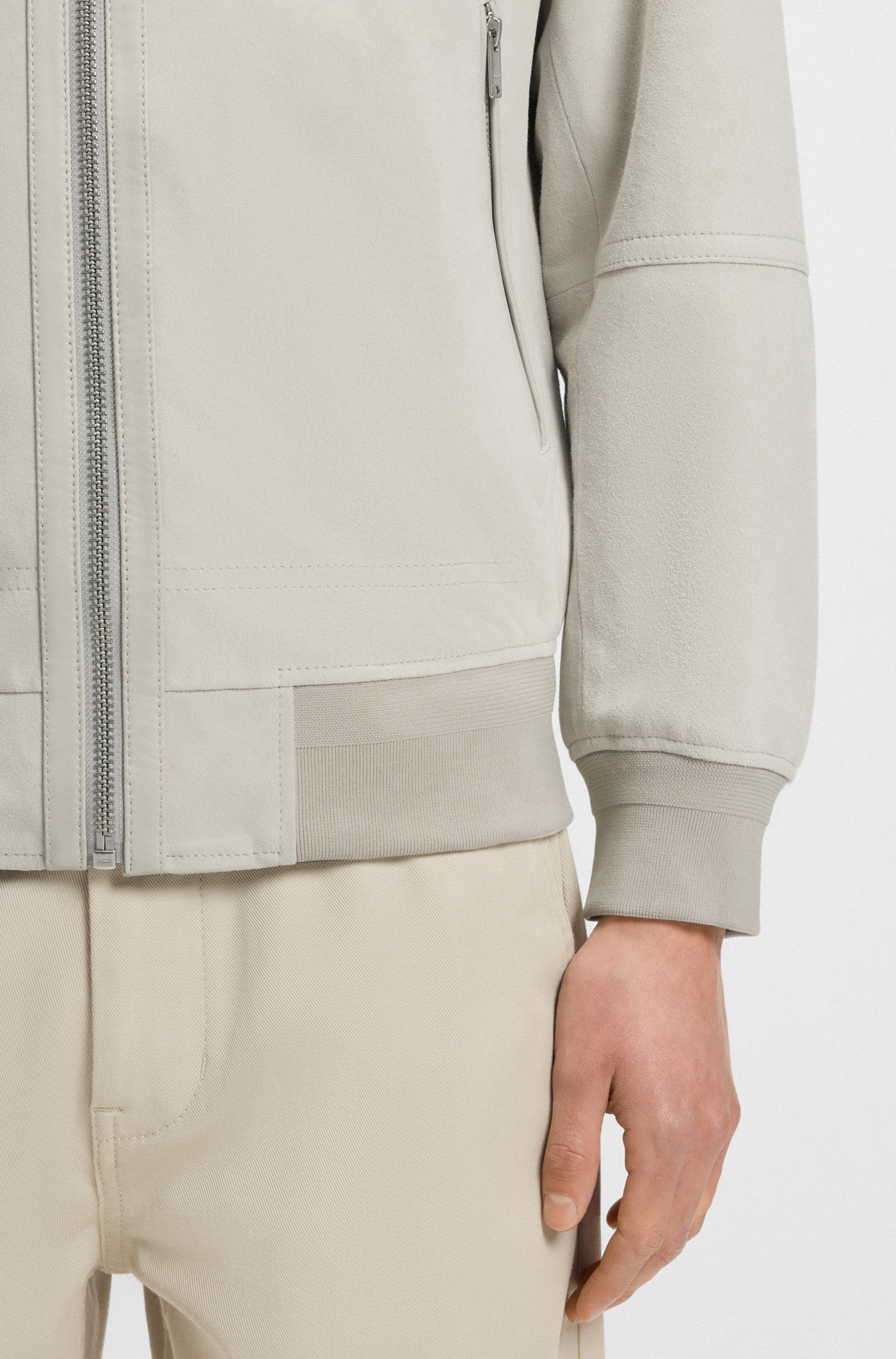 BOSS ORANGE Lederjacke »Johice«, aus weichem Ziegennappaleder
